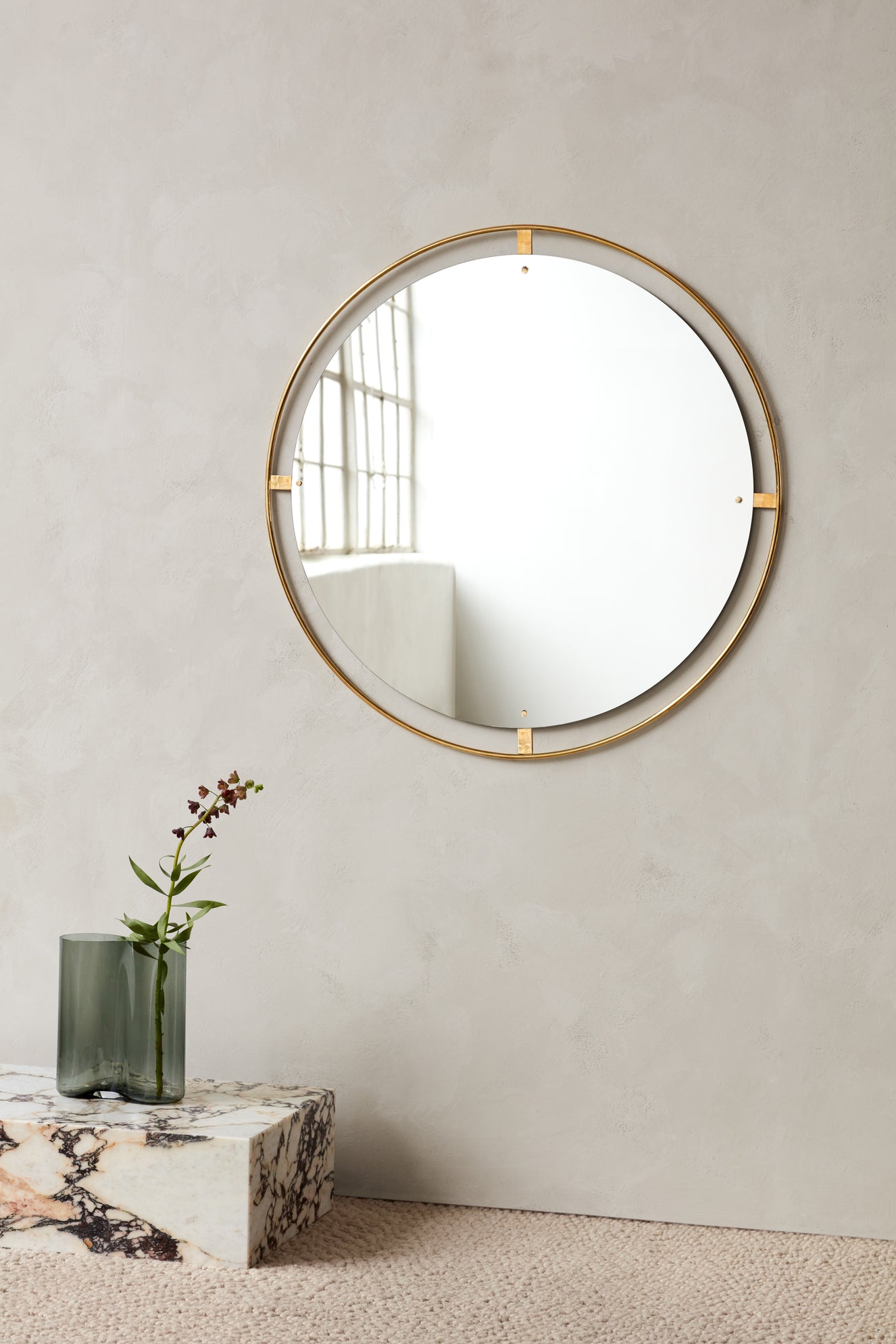 Round Mirror NIMBUS Polished Brass