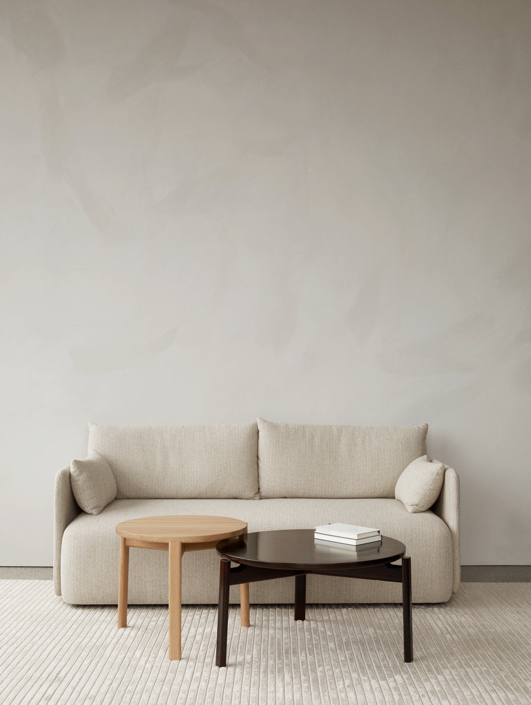 3-seater OFFSET sofa light beige