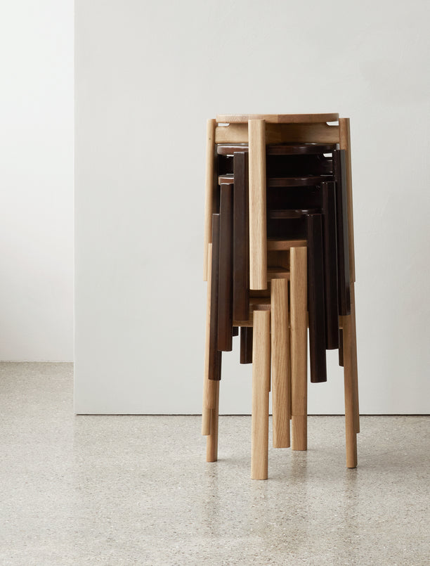 PASSAGE stool walnut wood