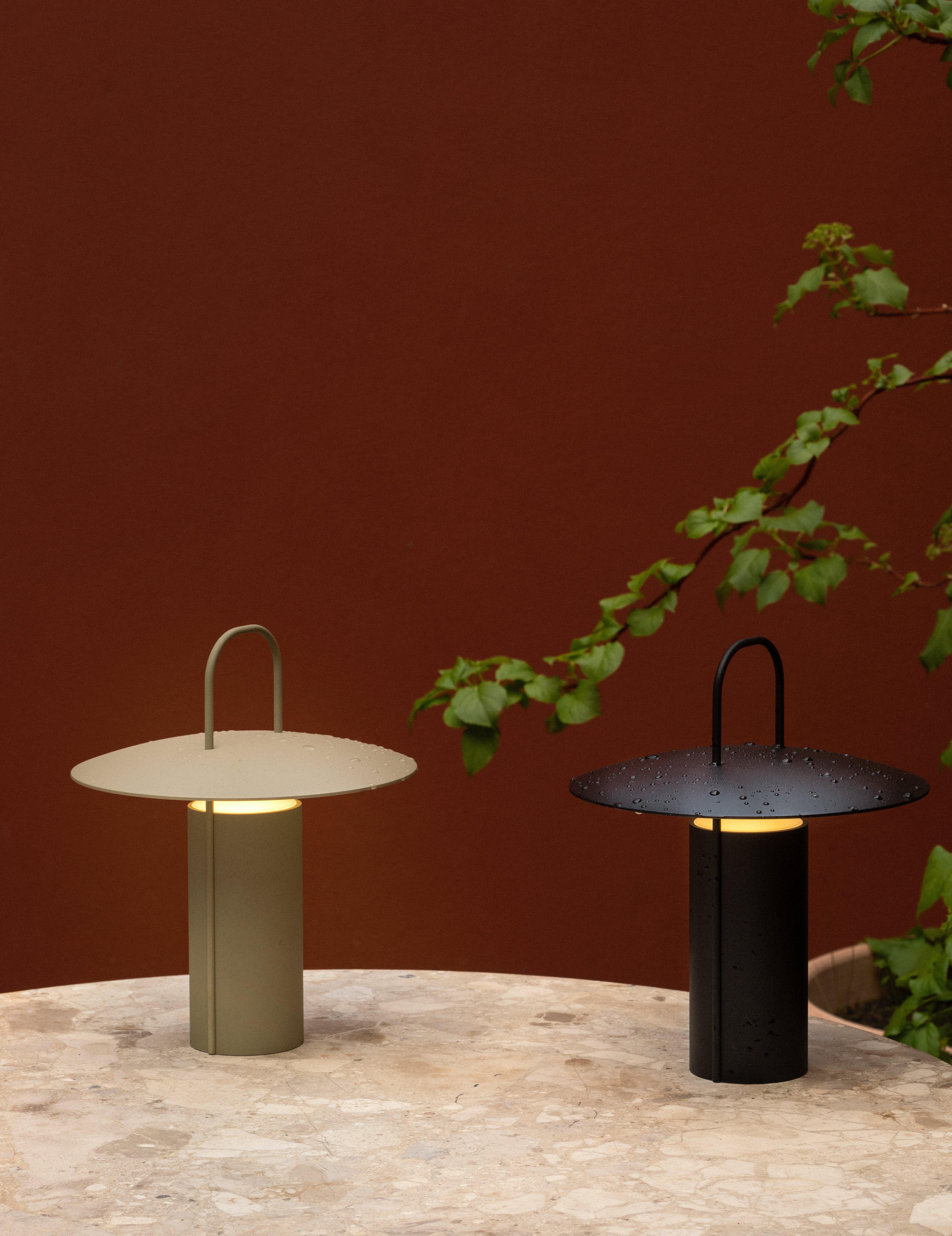 Portable lamp RAY olive