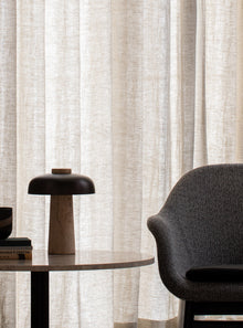 HARBOUR armchair black leather with black oak base