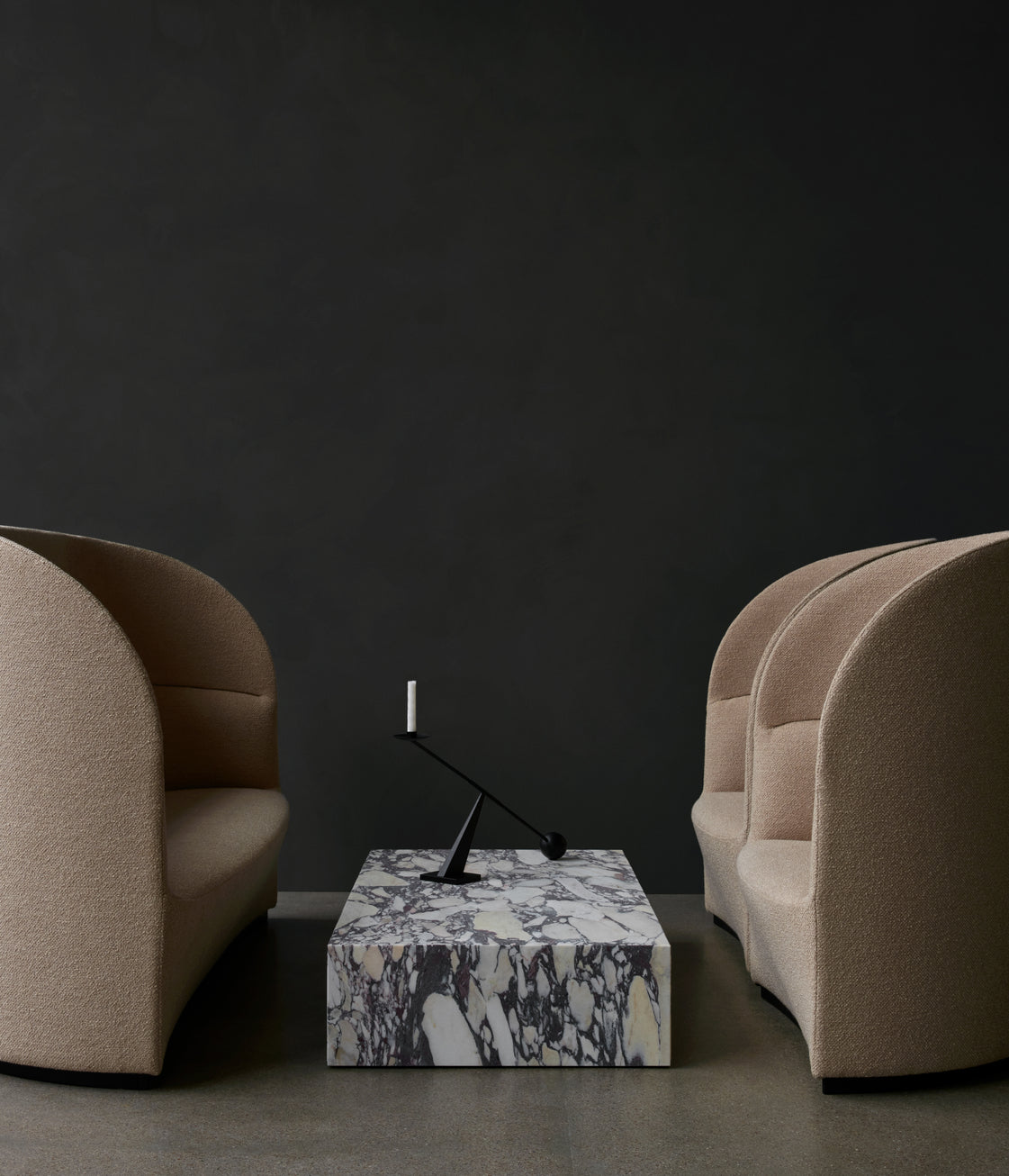 Sofa mit hohem Rücken TEAROOM braun