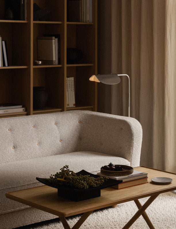 Stehlampe WING aus poliertem Aluminium