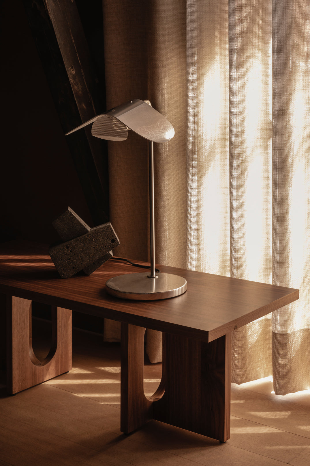 WING Table Lamp Polished Aluminum