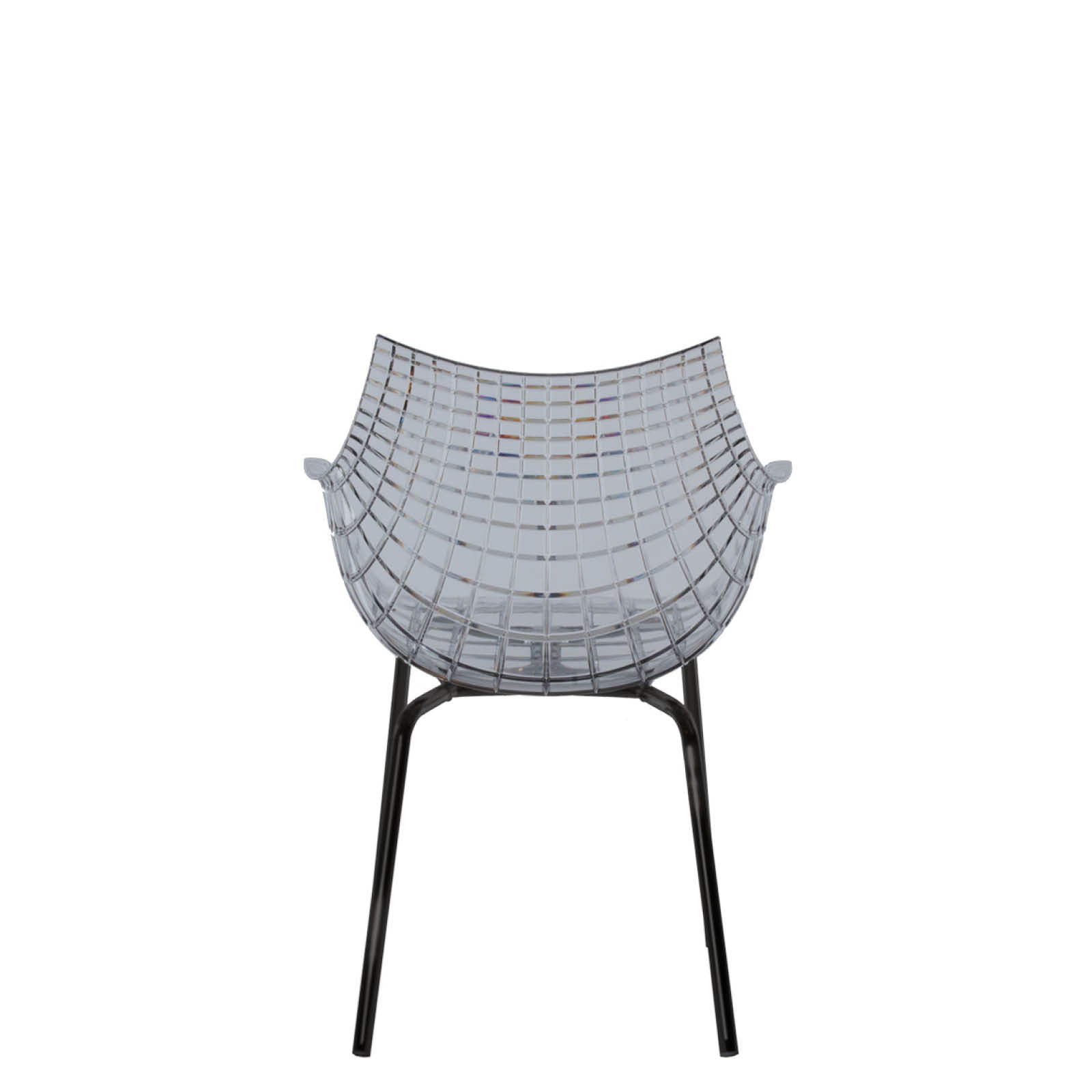 Meridiana chair smoked with a black base