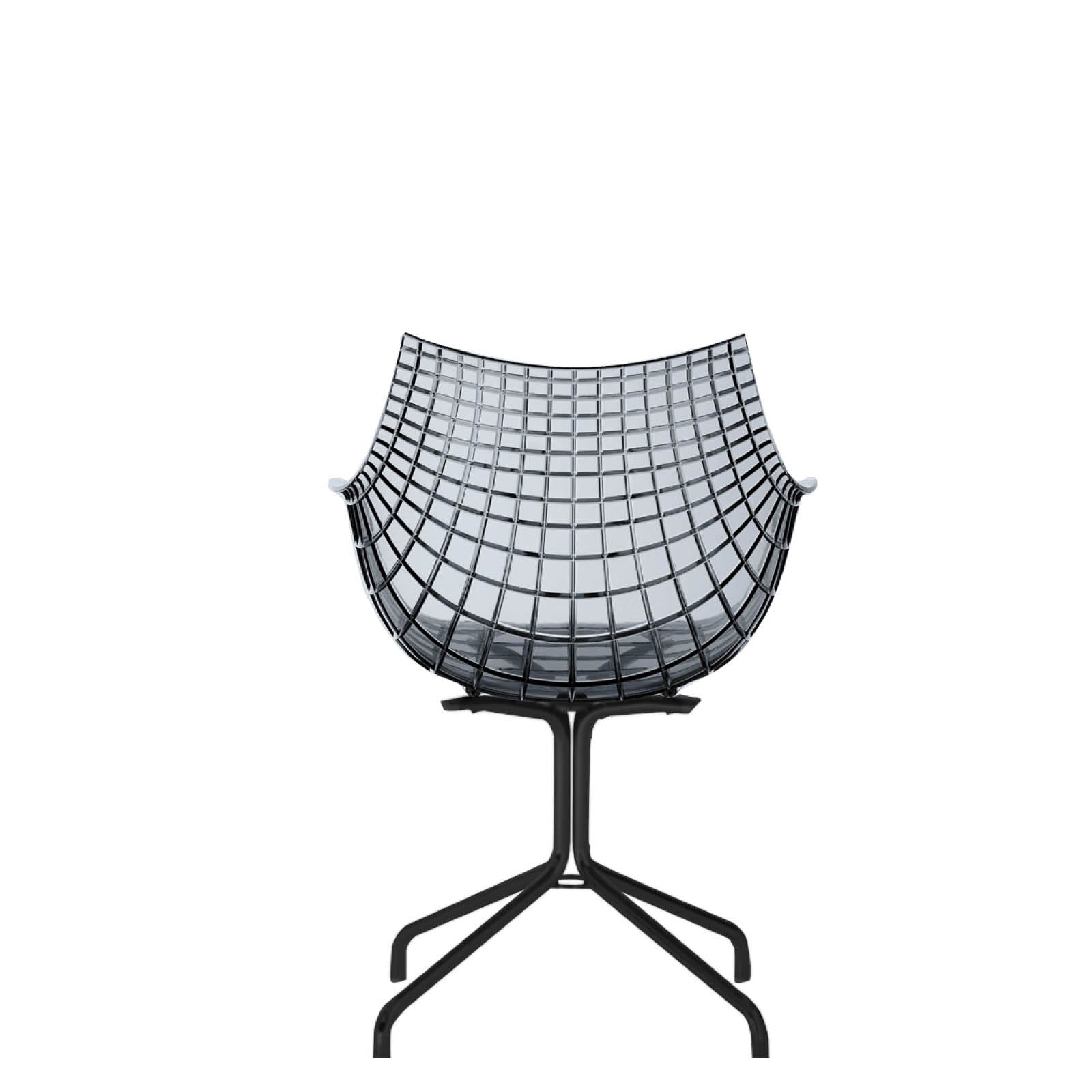 Meridiana chair smoked with a black base