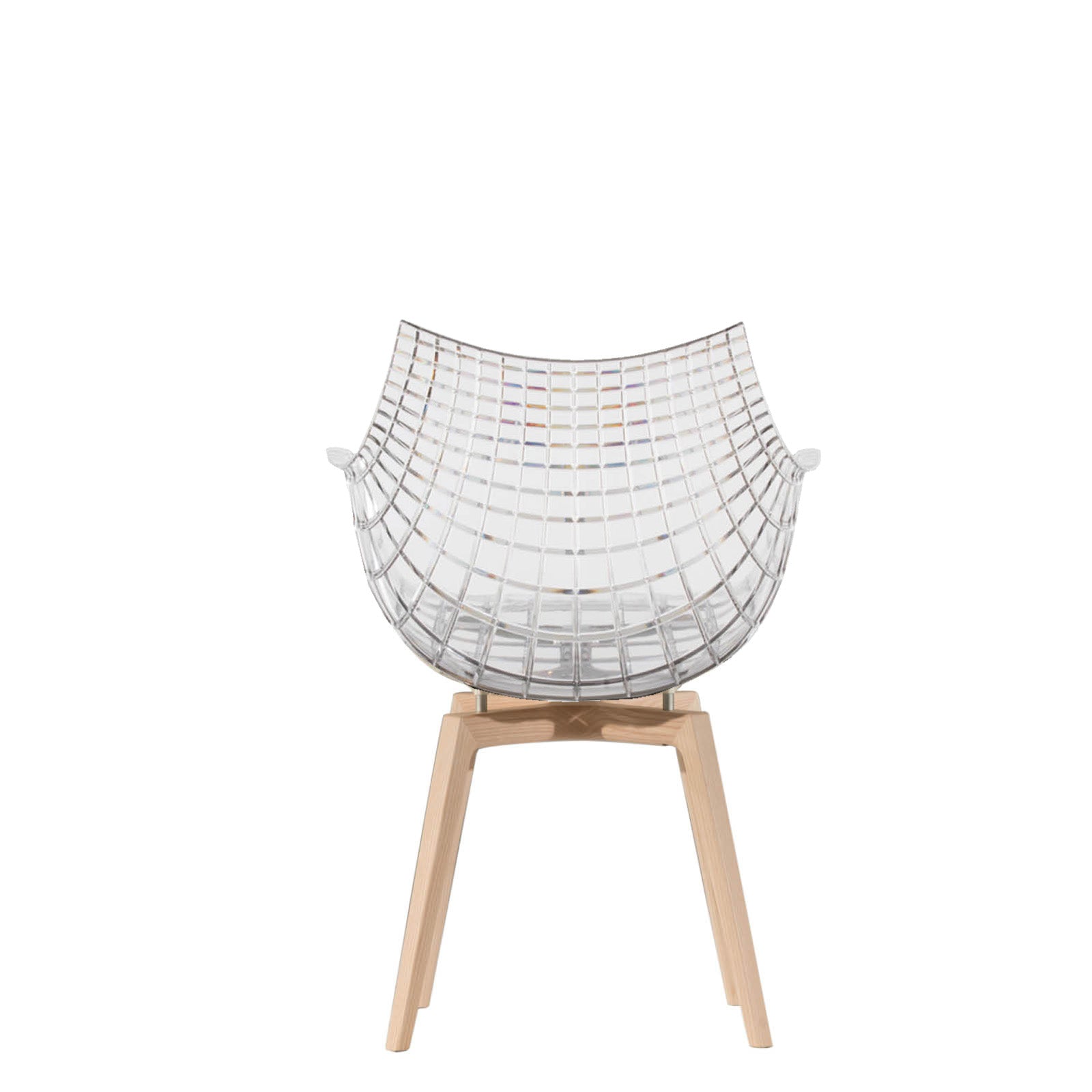 Transparent Meridiana chair with ash base