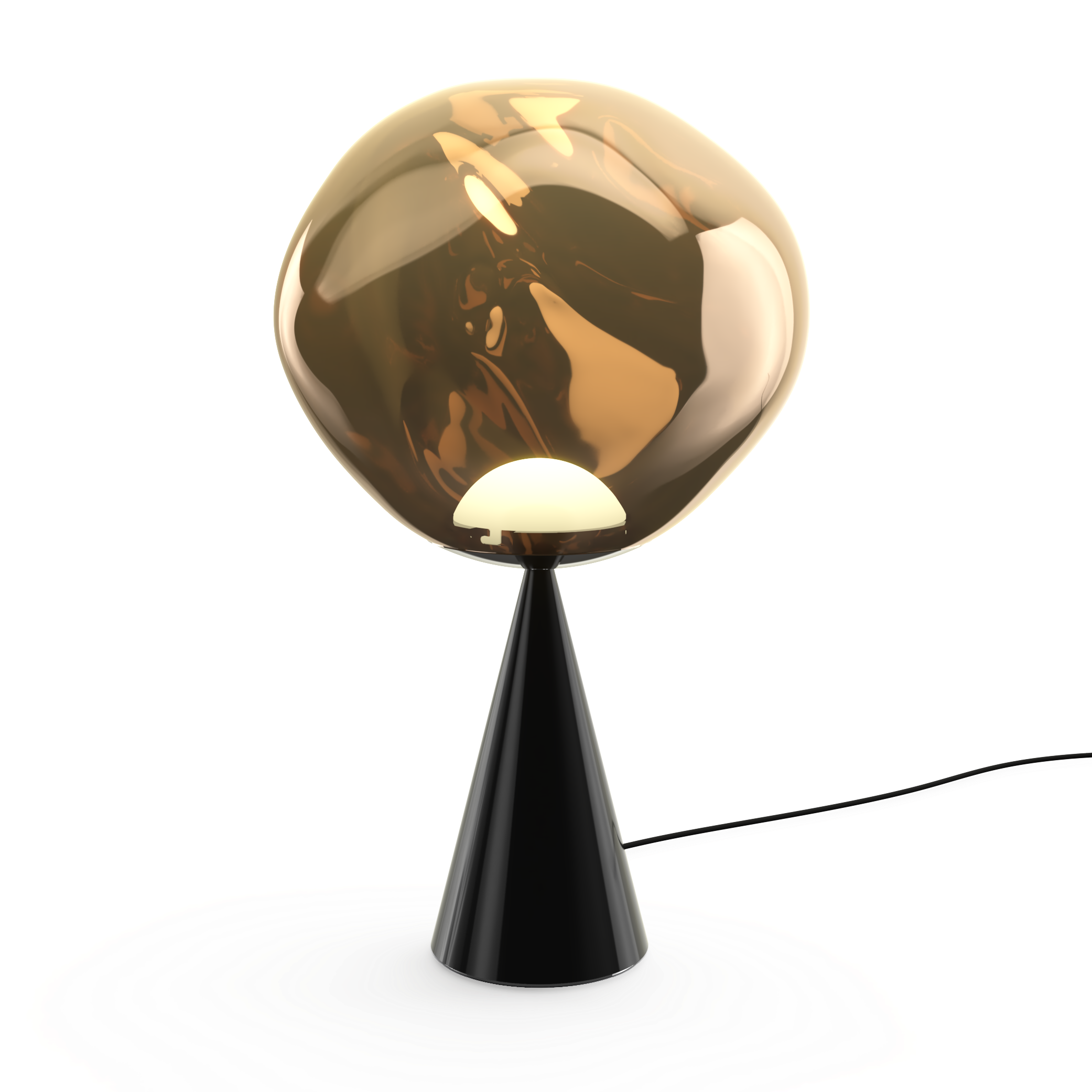 MELT brown table lamp with a black base