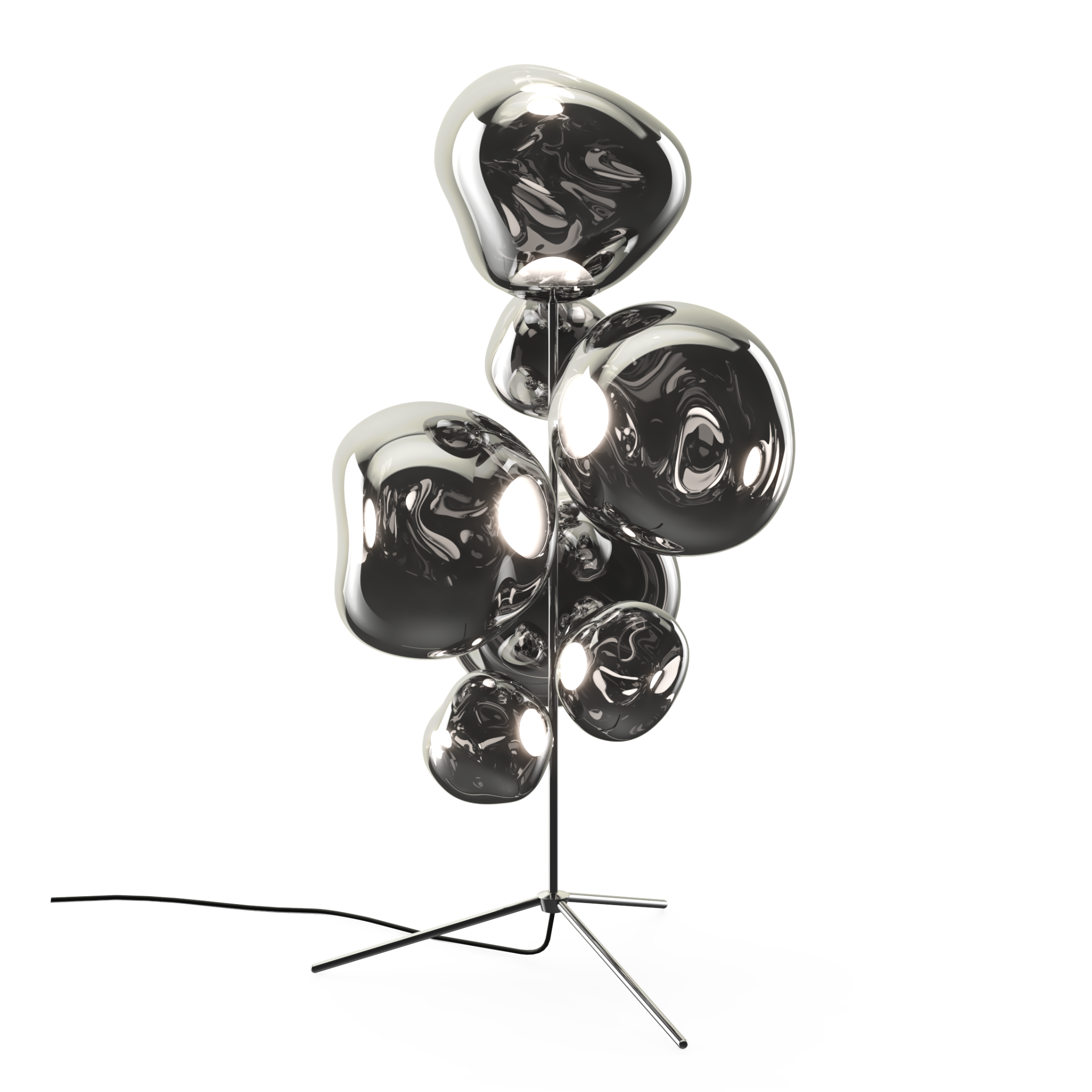 Vloerlamp MELT zilver