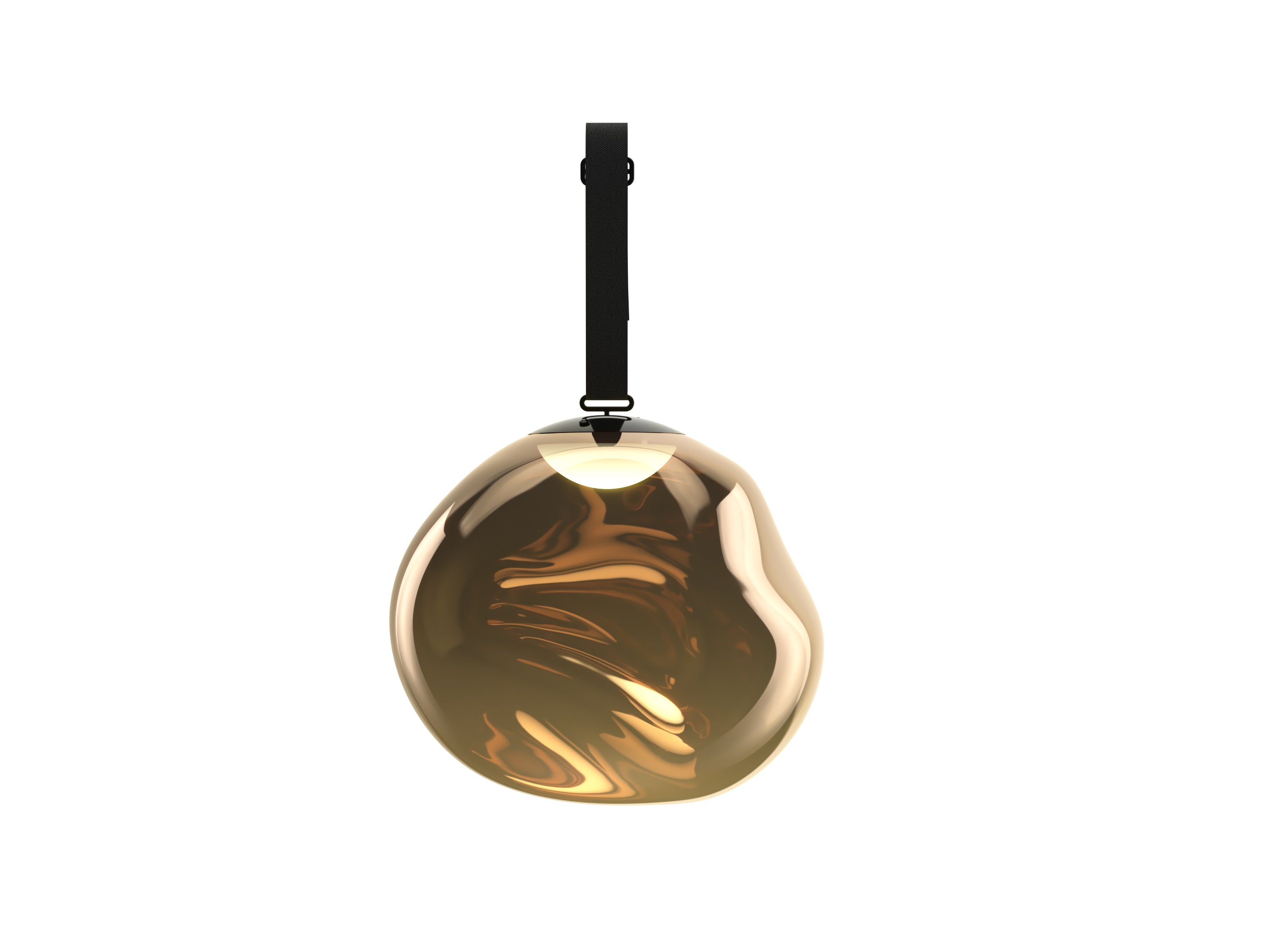Draagbare lamp LARGE MELT bruin