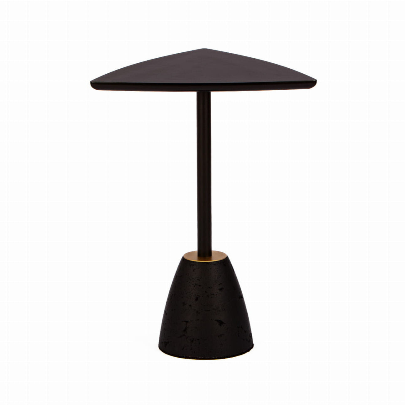 CONCRI HPL black coffee table with a concrete base