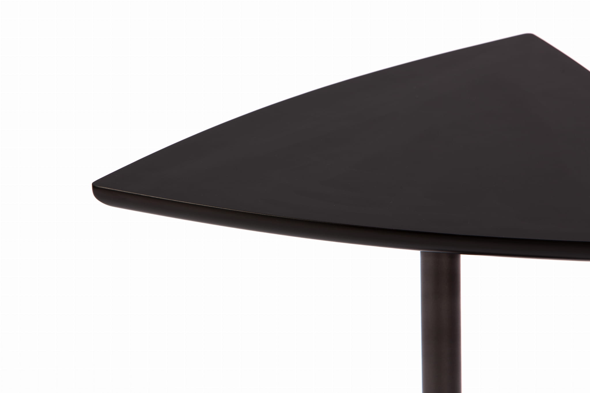 CONCRI HPL black coffee table with a concrete base
