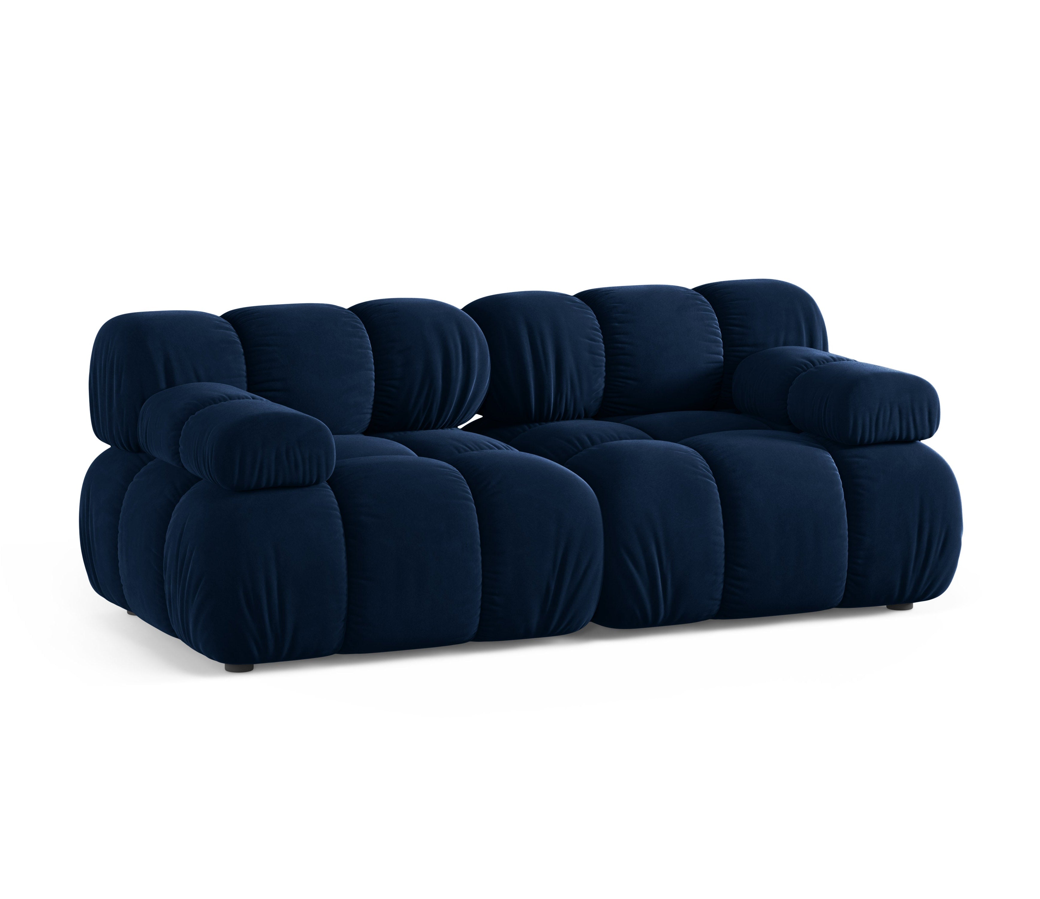 Modulaire fluwelen 2-zitsbank BELLIS in koninklijk blauw