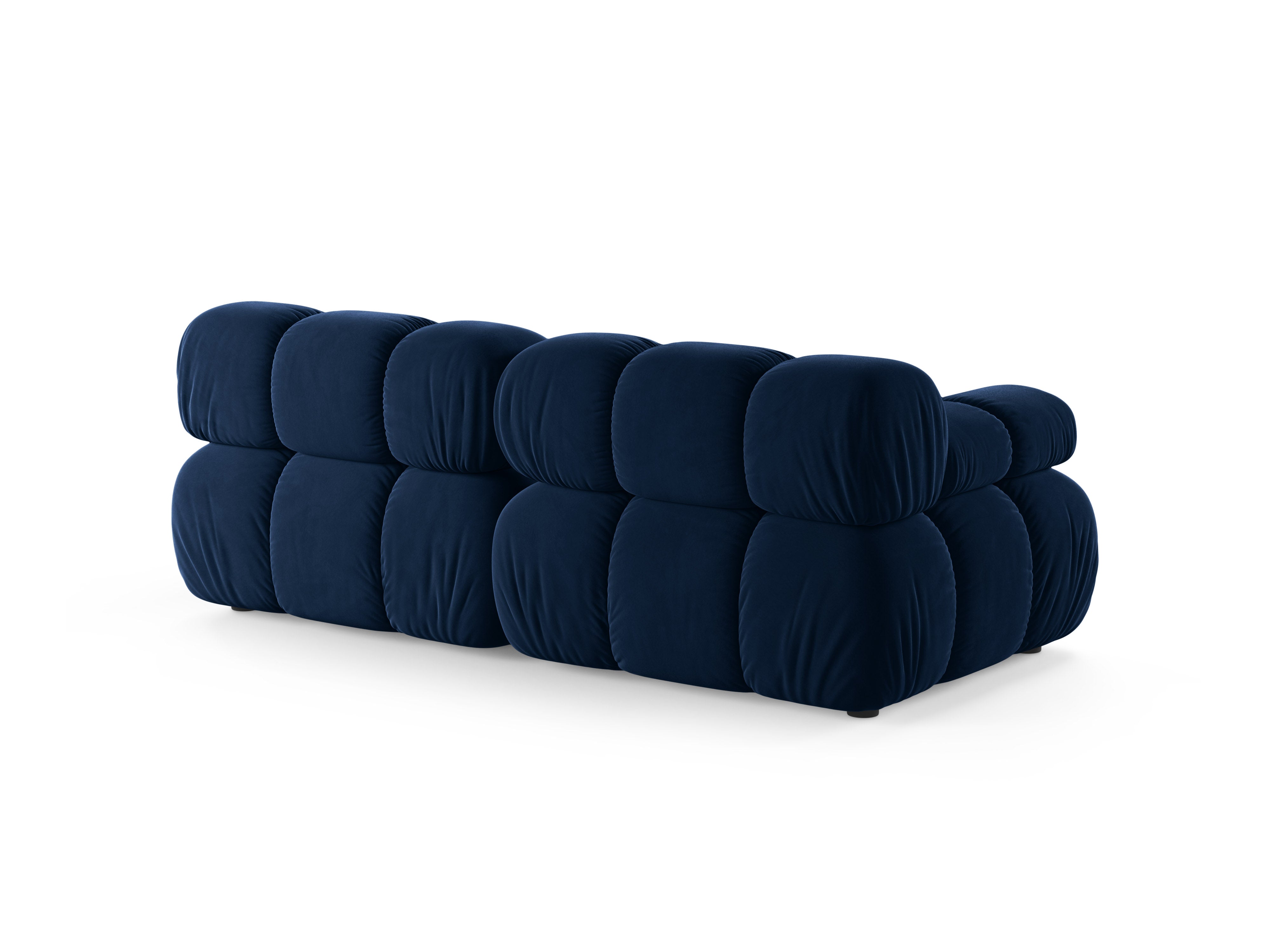 Modulaire fluwelen 2-zitsbank BELLIS in koninklijk blauw