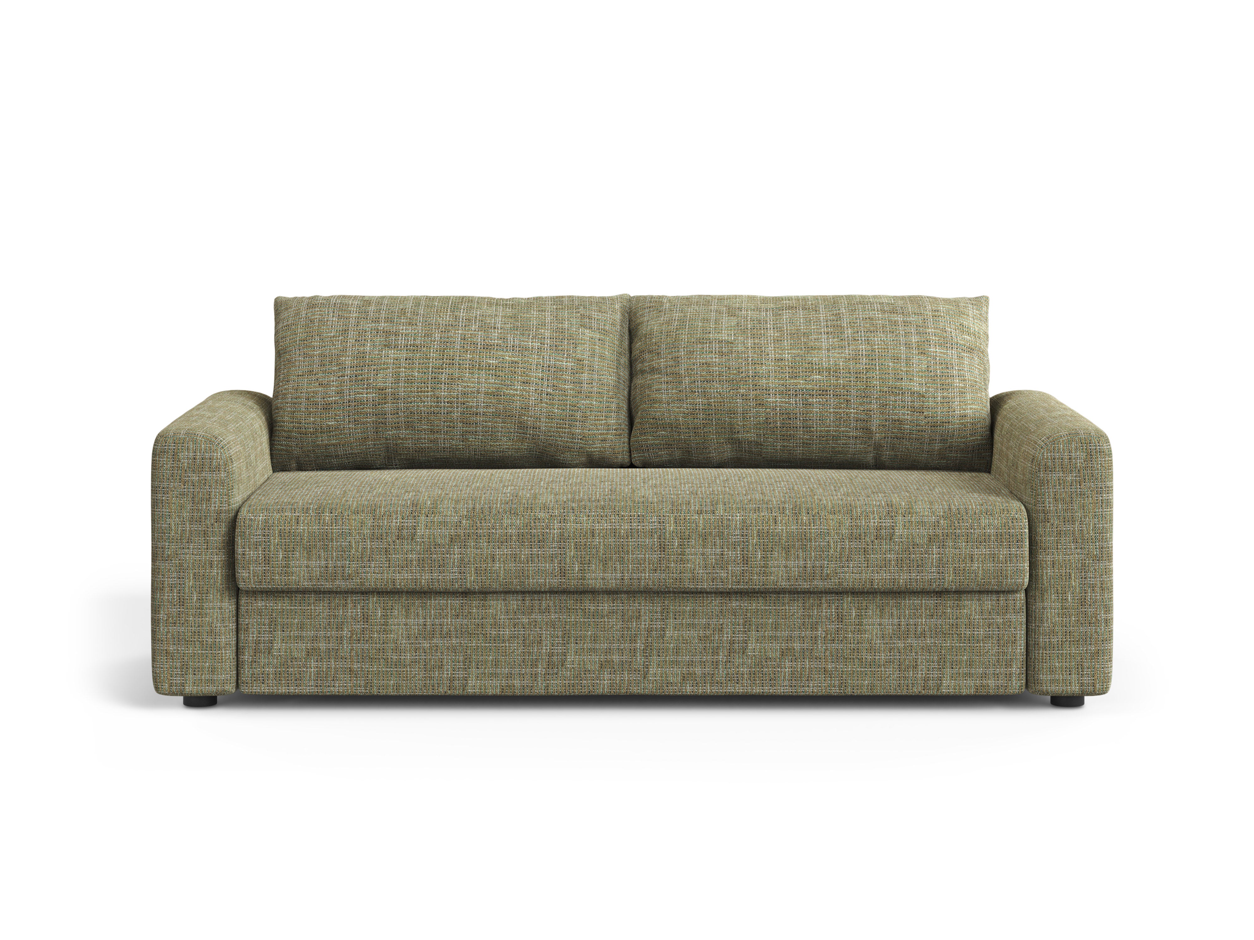Sofa 3-zits met slaapfunctie DAVID olijfgroen melange