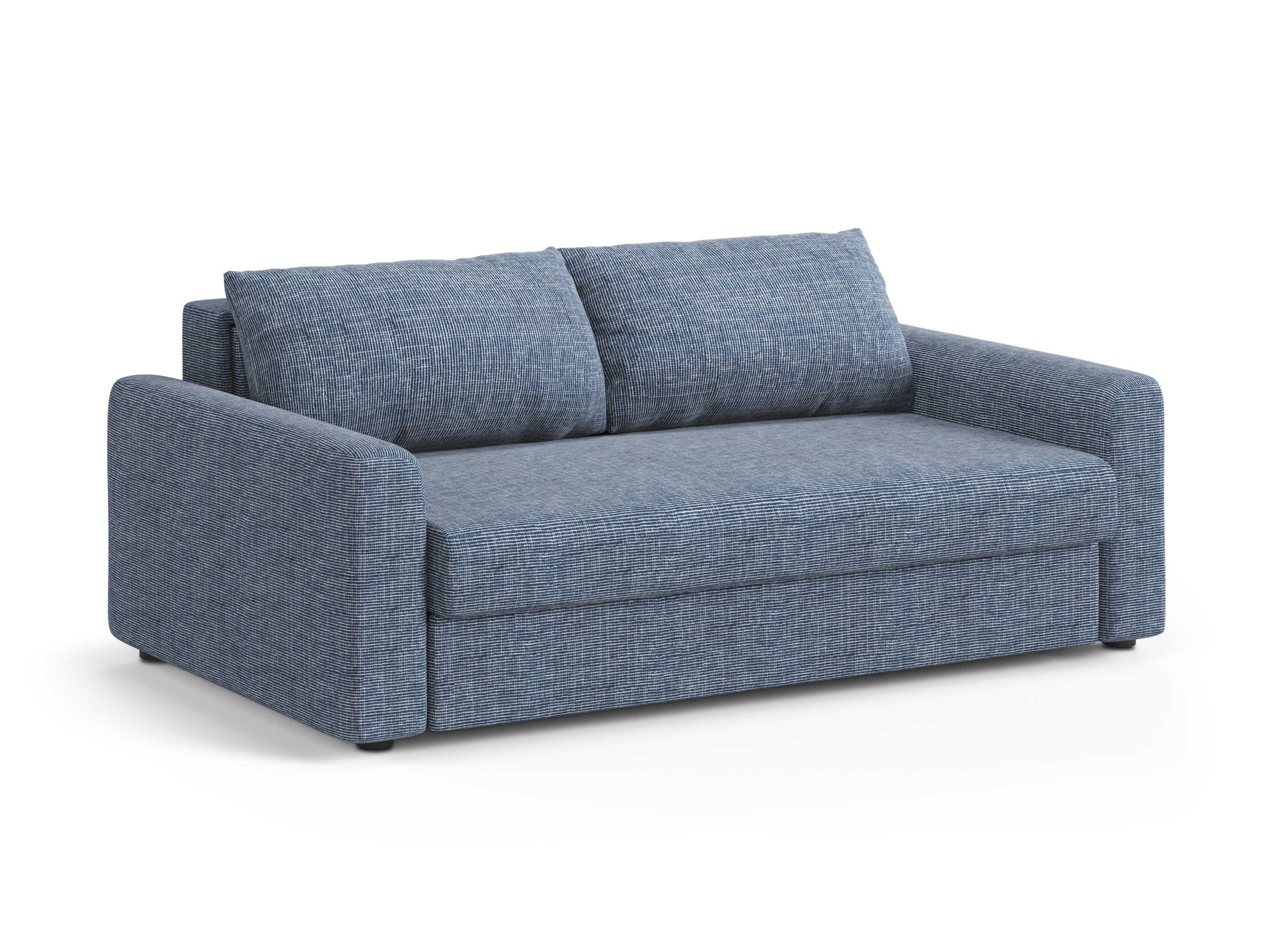 Sofa 3-zits met slaapfunctie DAVID blauw gemêleerd