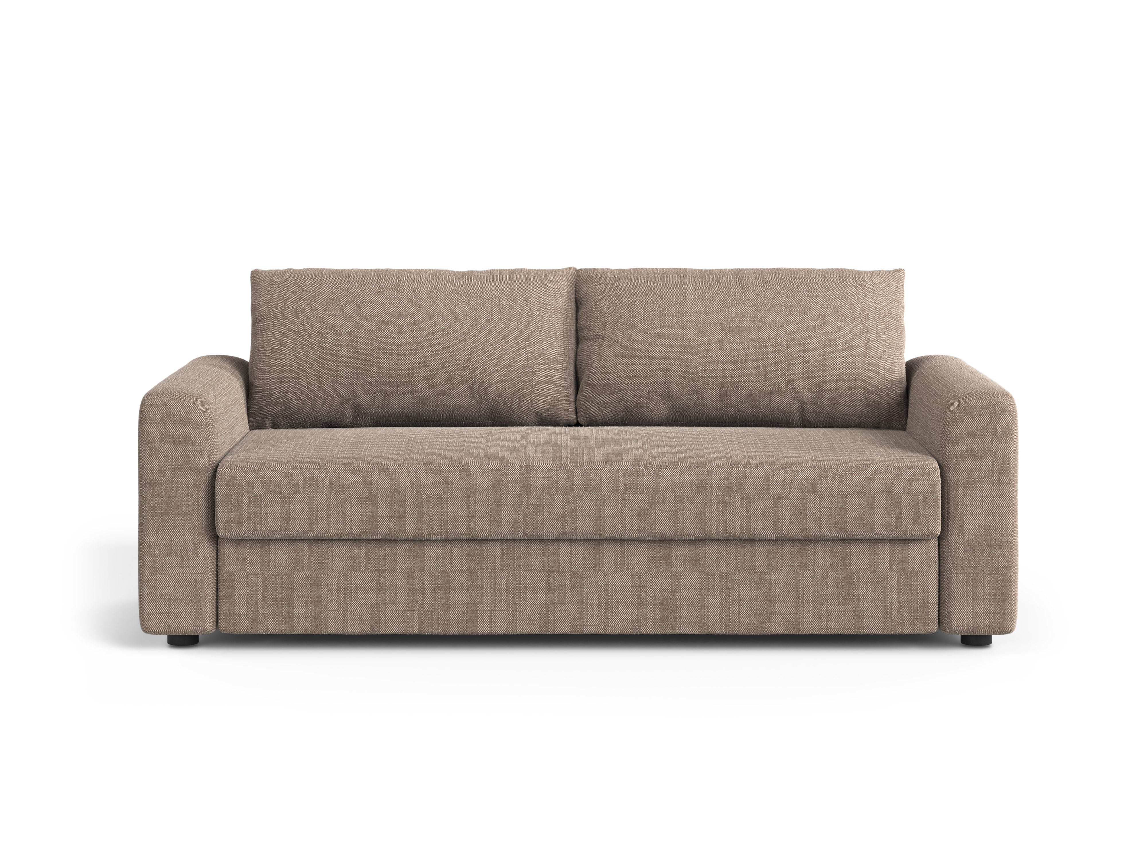 Three-Seater Sofa with Sleeping Function DAVID Light Brown