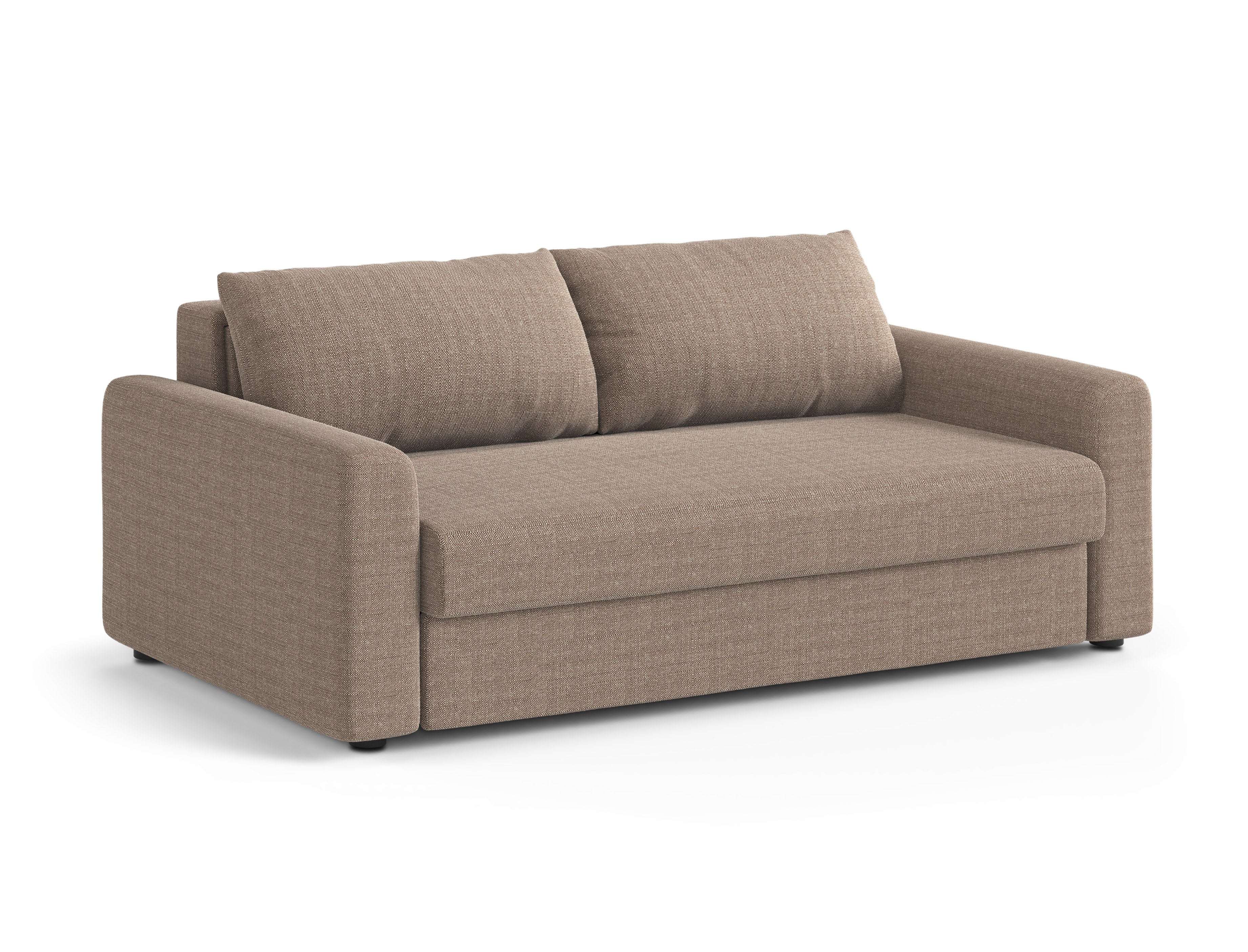 Three-Seater Sofa with Sleeping Function DAVID Light Brown