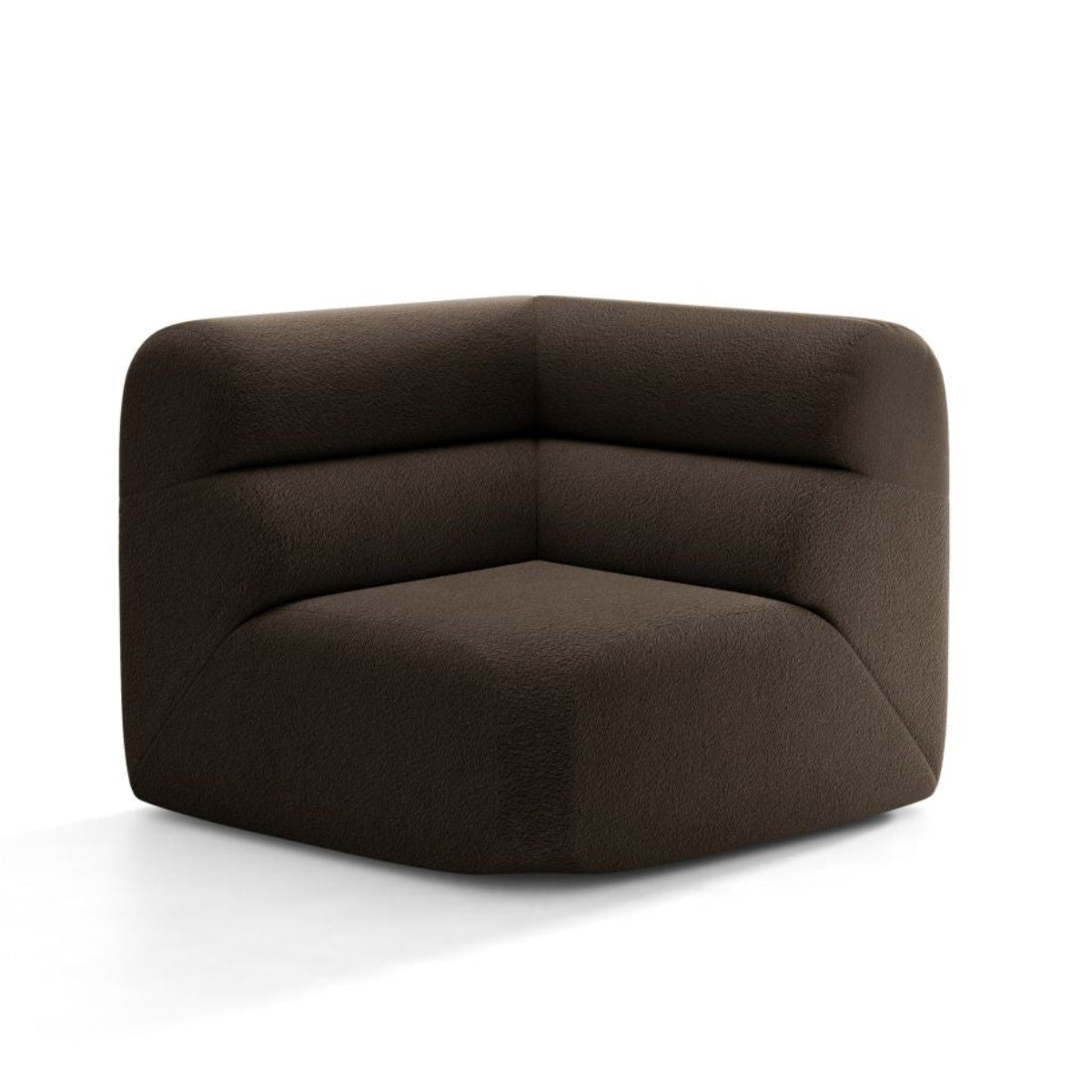 Modulaire bank NEO - bruine boucle hoekmodule