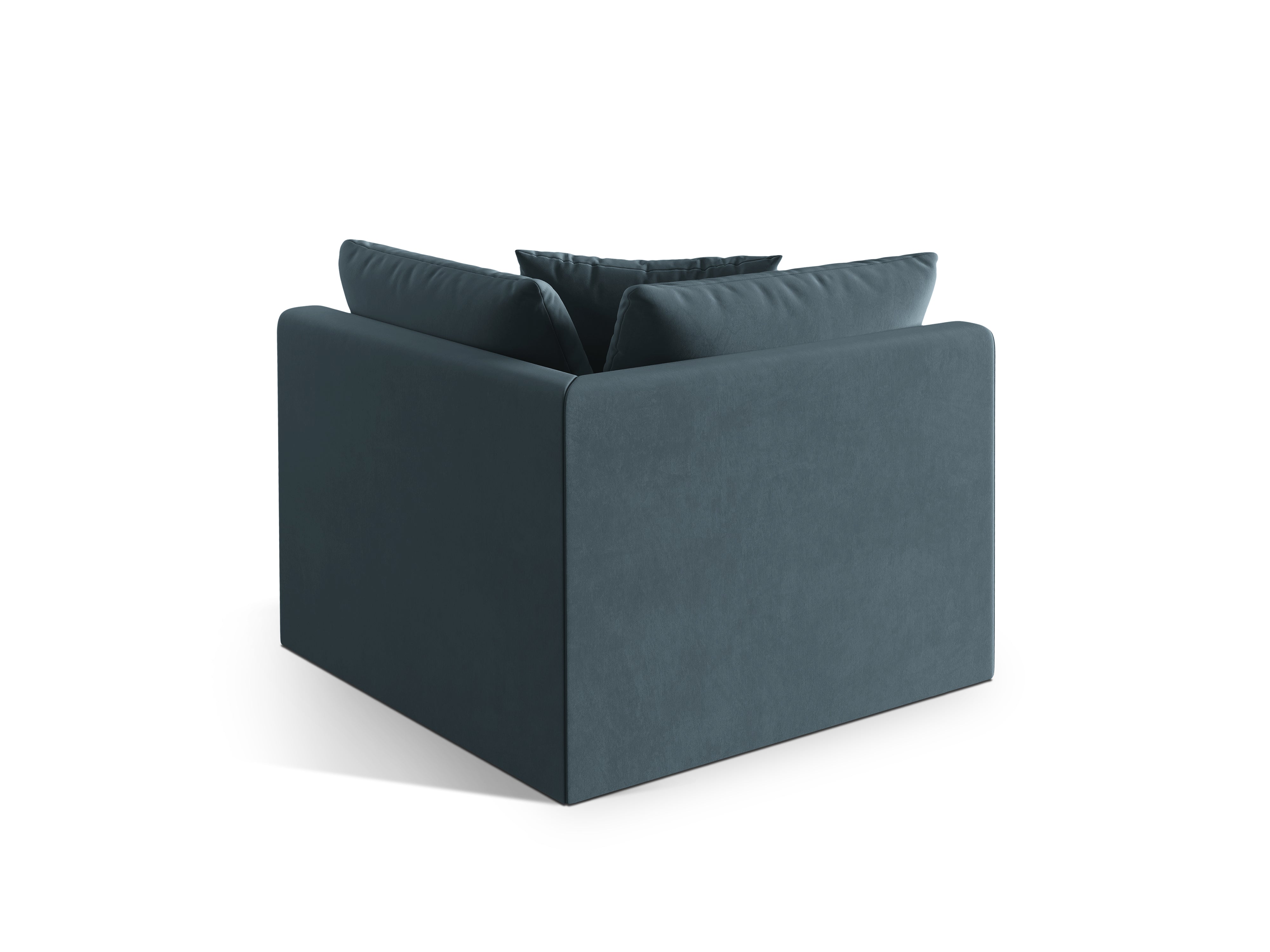 Velvet modular sofa CHRIS - light blue corner element