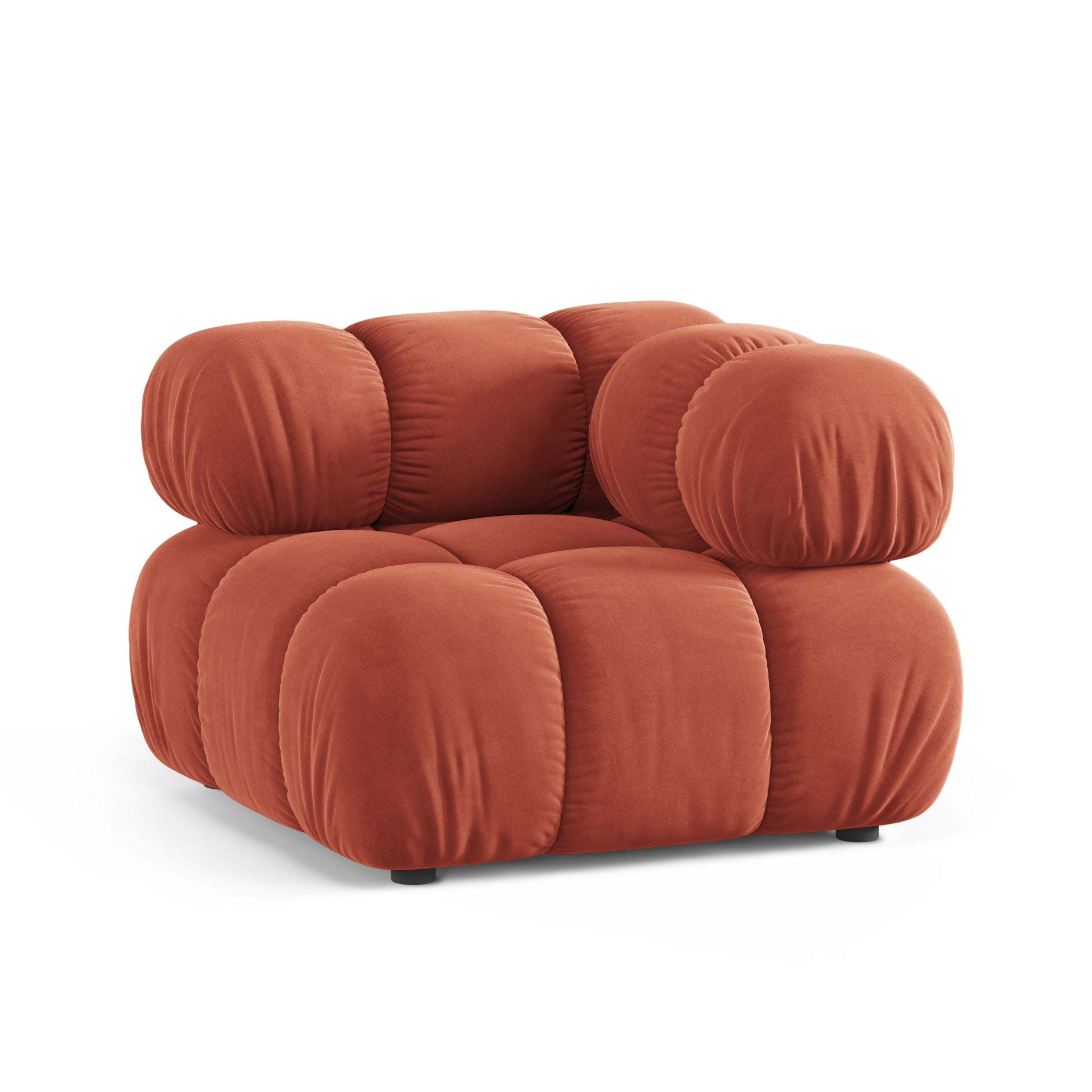 Modulaire bank BELLIS - hoekmodule koraalvelours