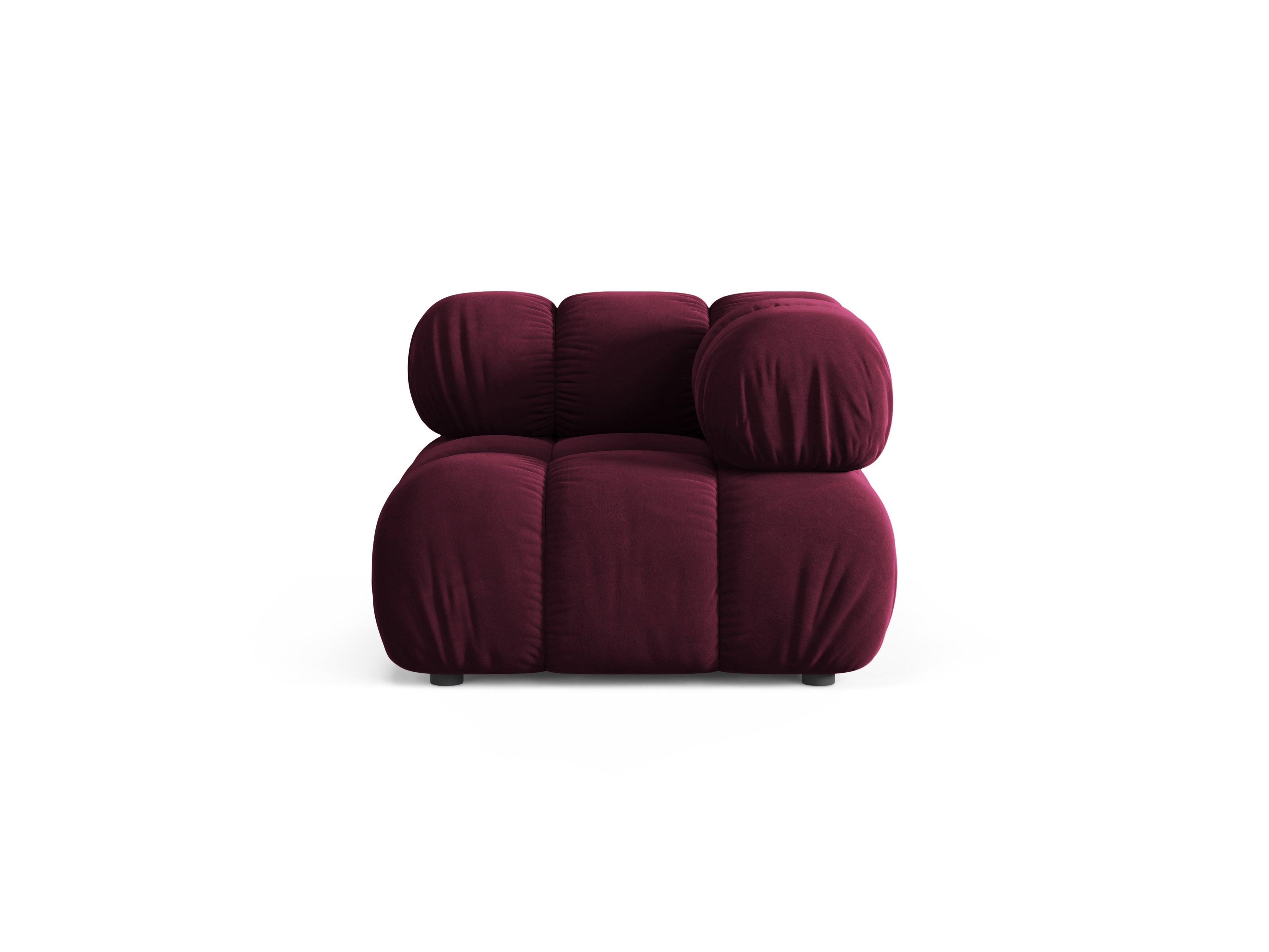 Modulaire bank BELLIS - hoekmodule bordeaux fluweel