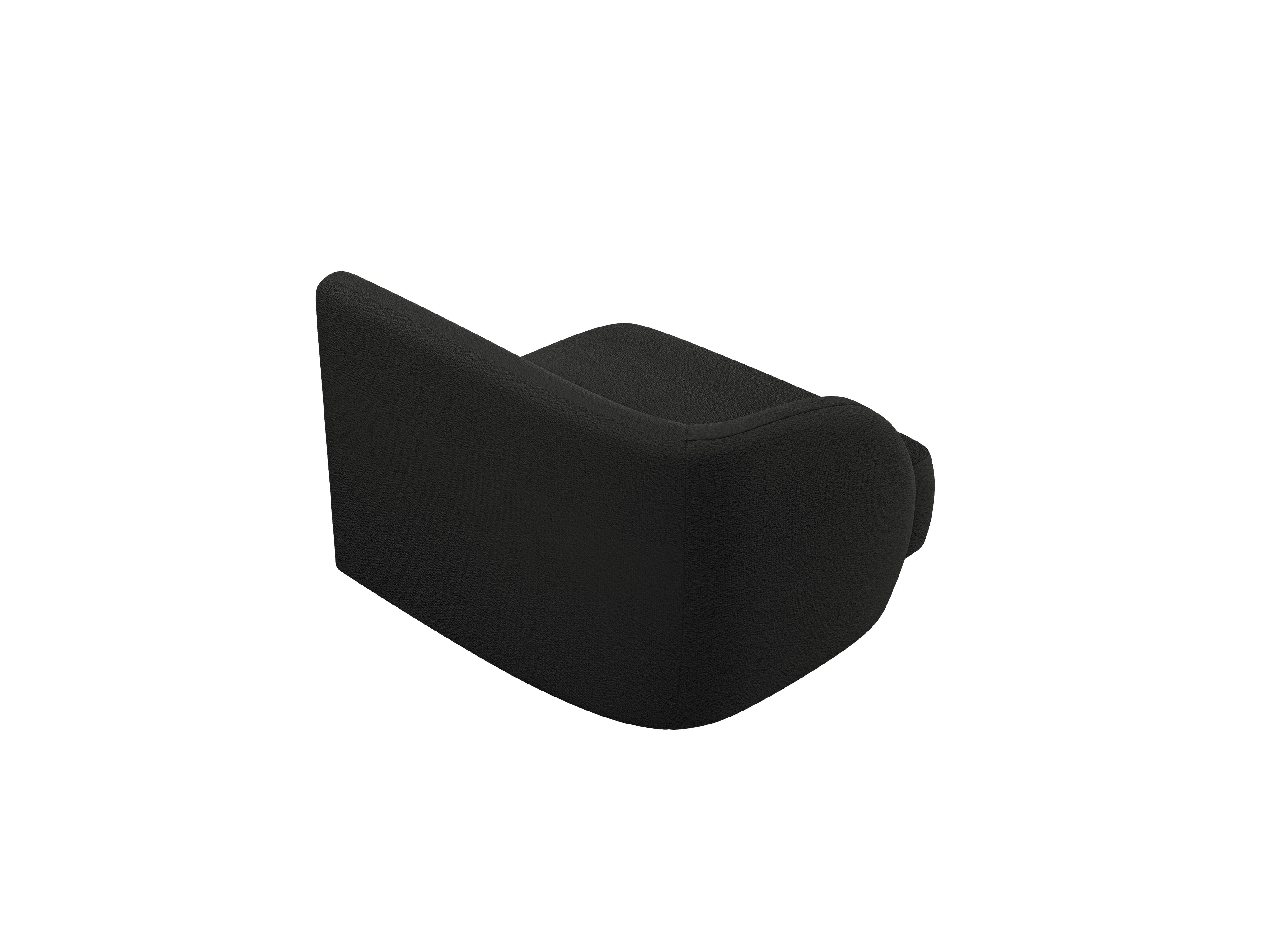 MILEY Modular Sofa - Left-Side Module Black Boucle