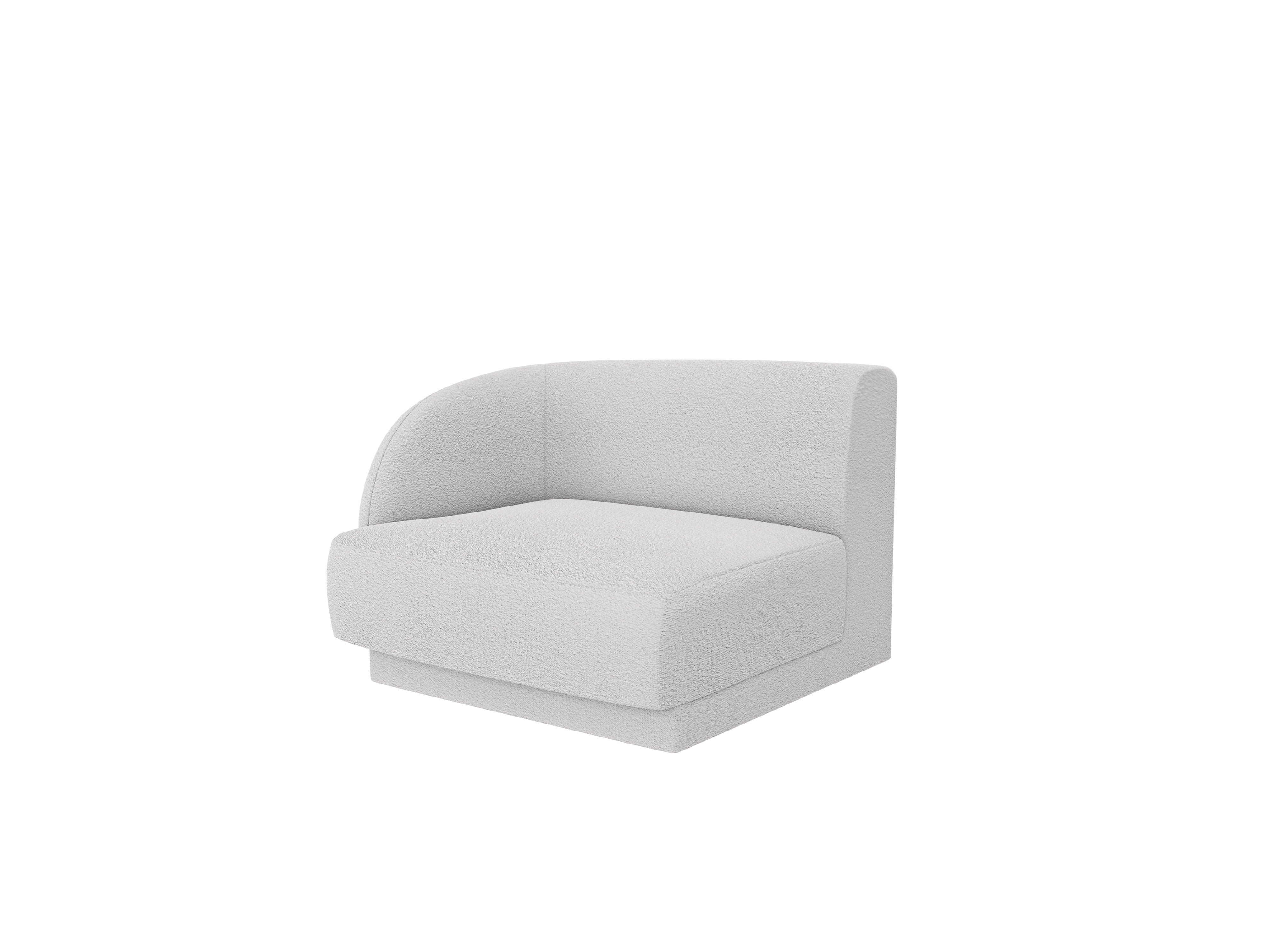 Modulaire bank MILEY - linker module lichtgrijze boucle