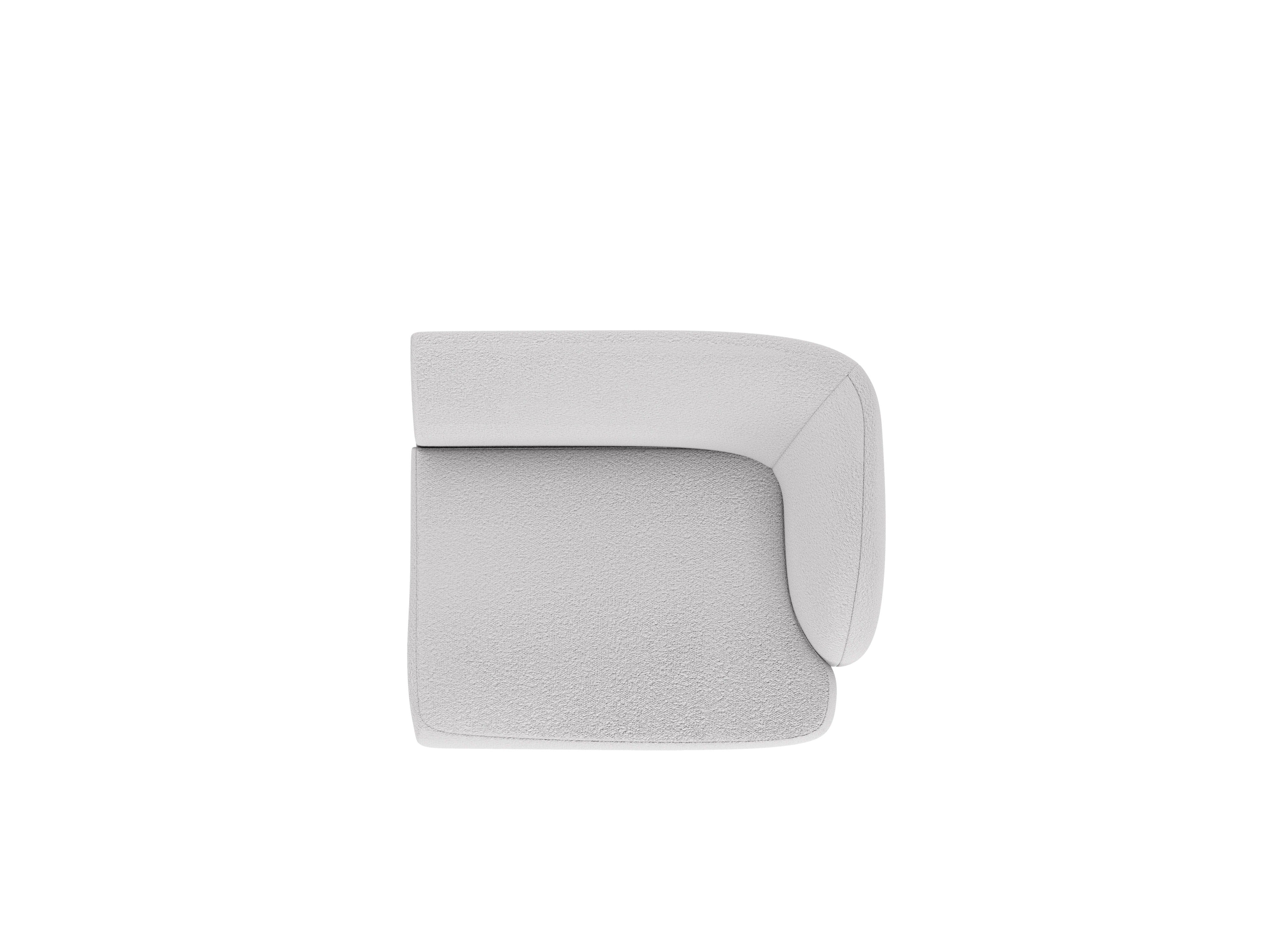 Modulaire bank MILEY - rechtsmodule lichtgrijze boucle