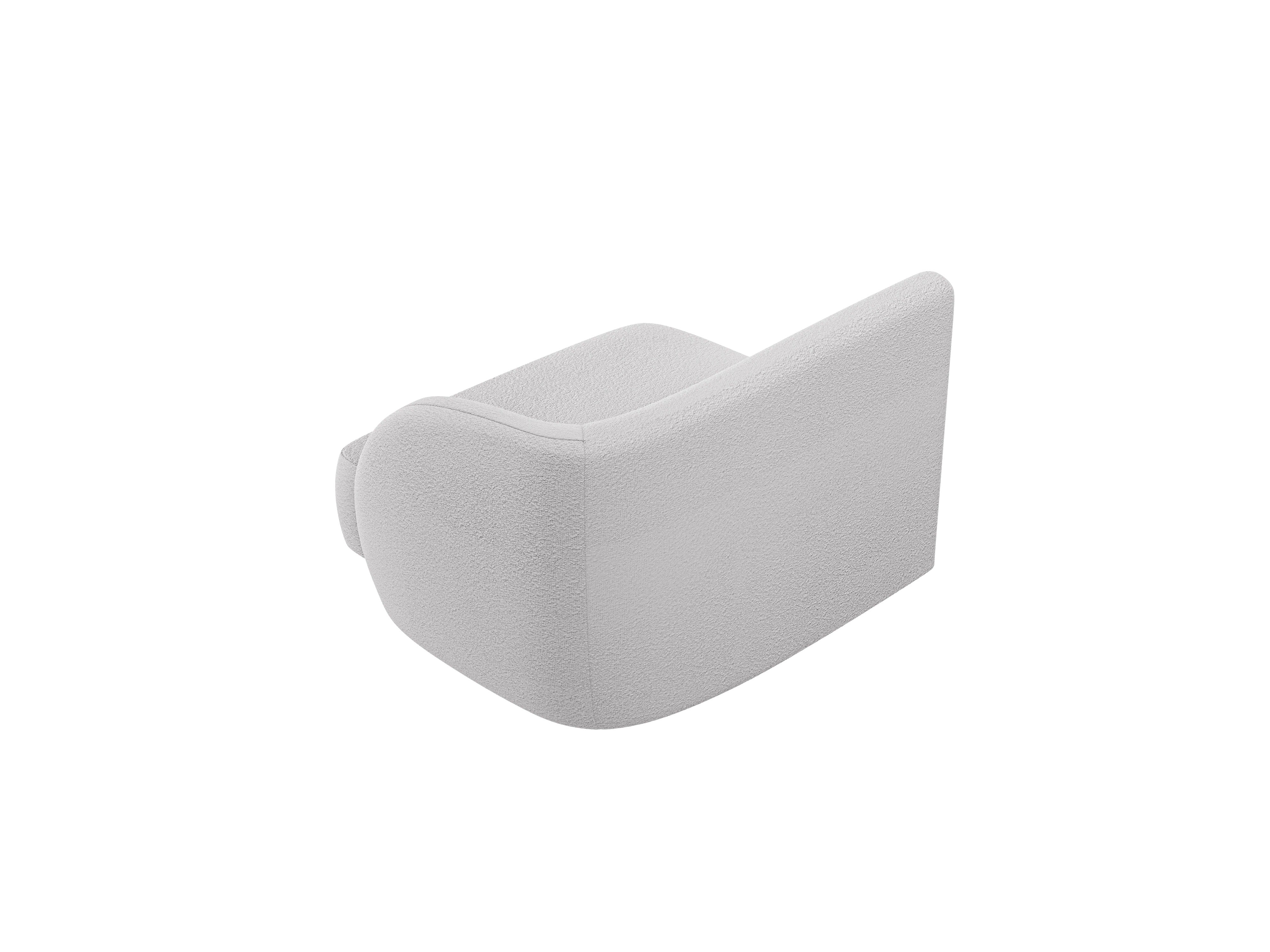 Modulaire bank MILEY - rechtsmodule lichtgrijze boucle