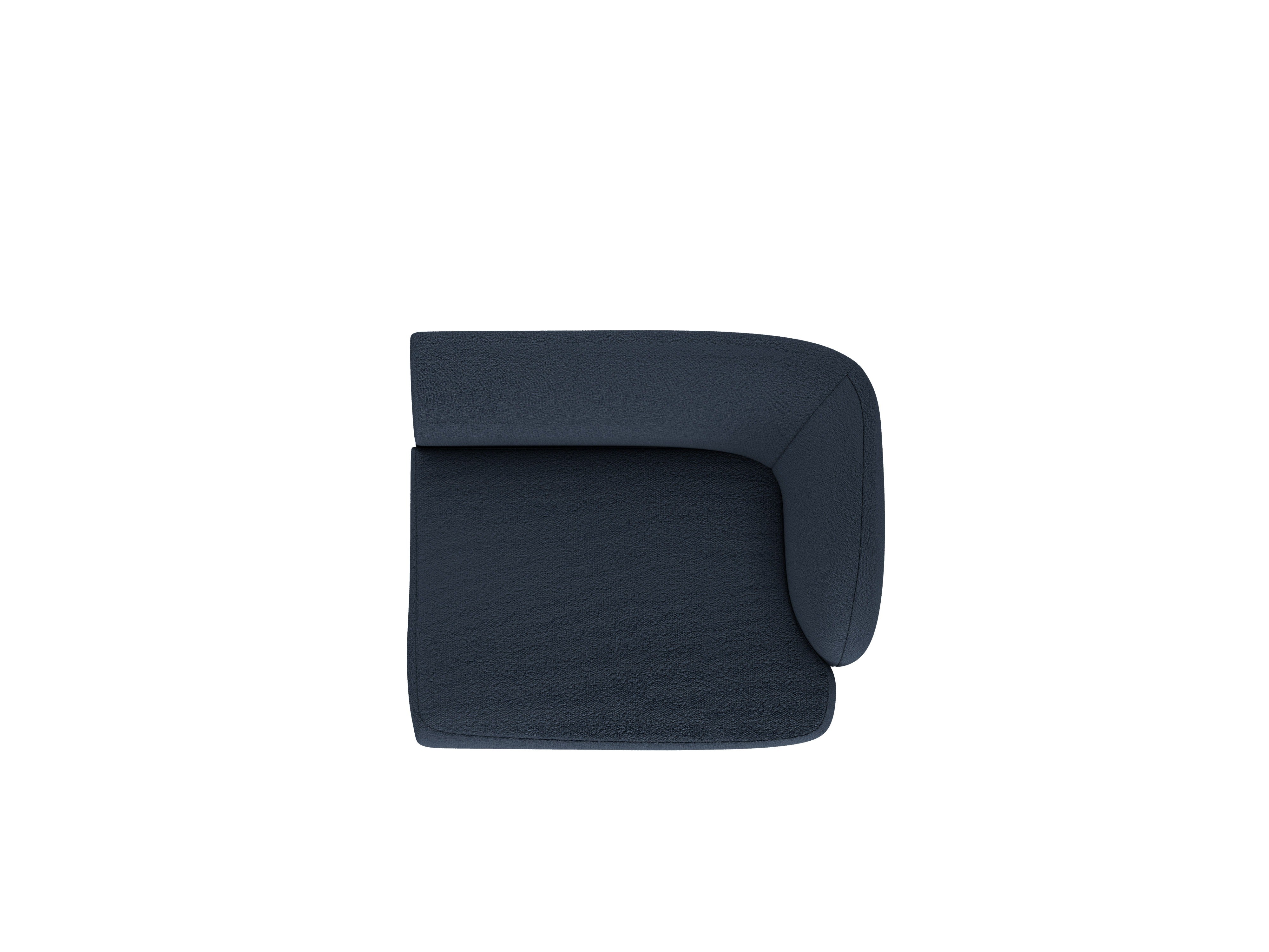 MILEY Modular Sofa - Right Side Module Dark Blue Boucle