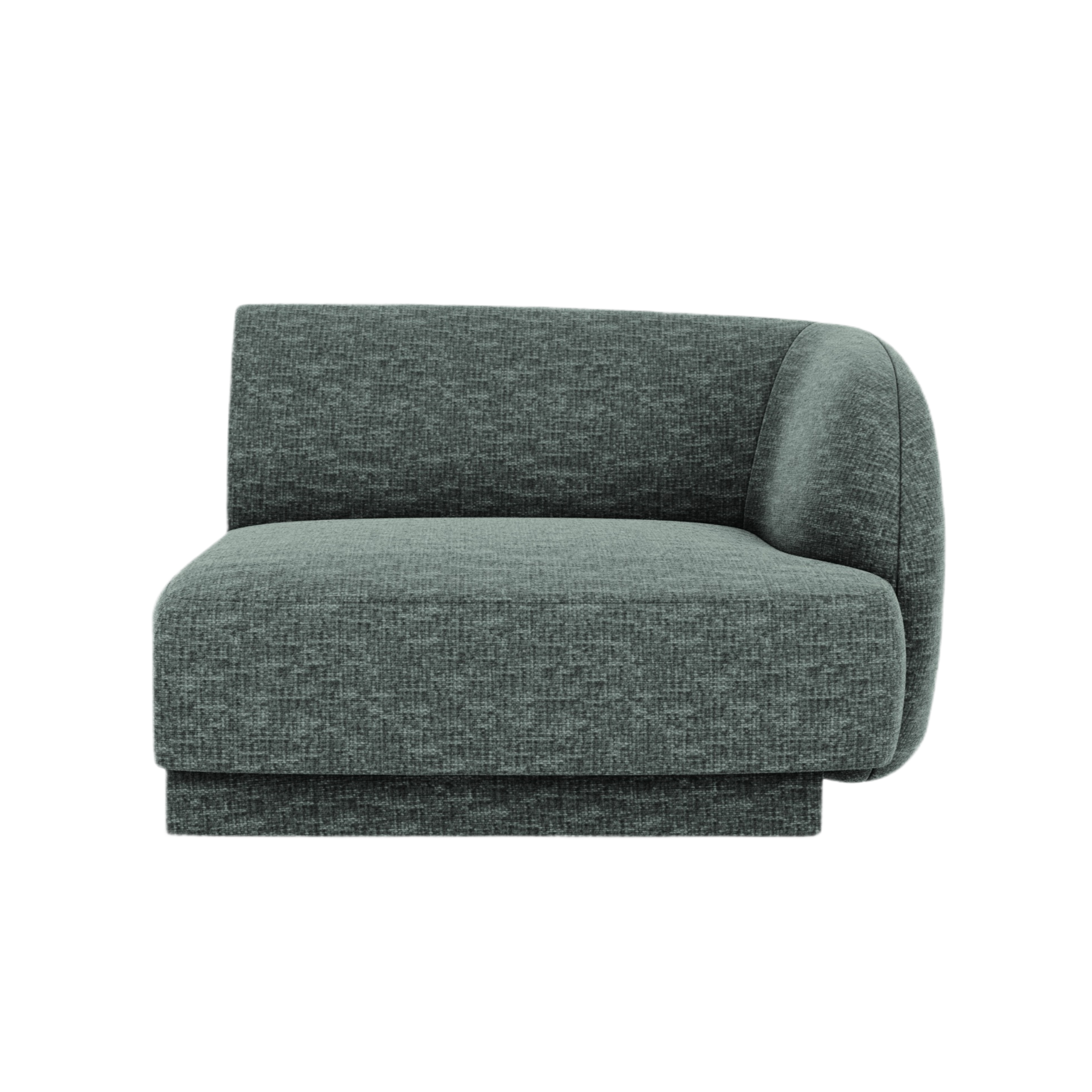 MILEY Modular Sofa - Right Module in Petrol Silky Chenille