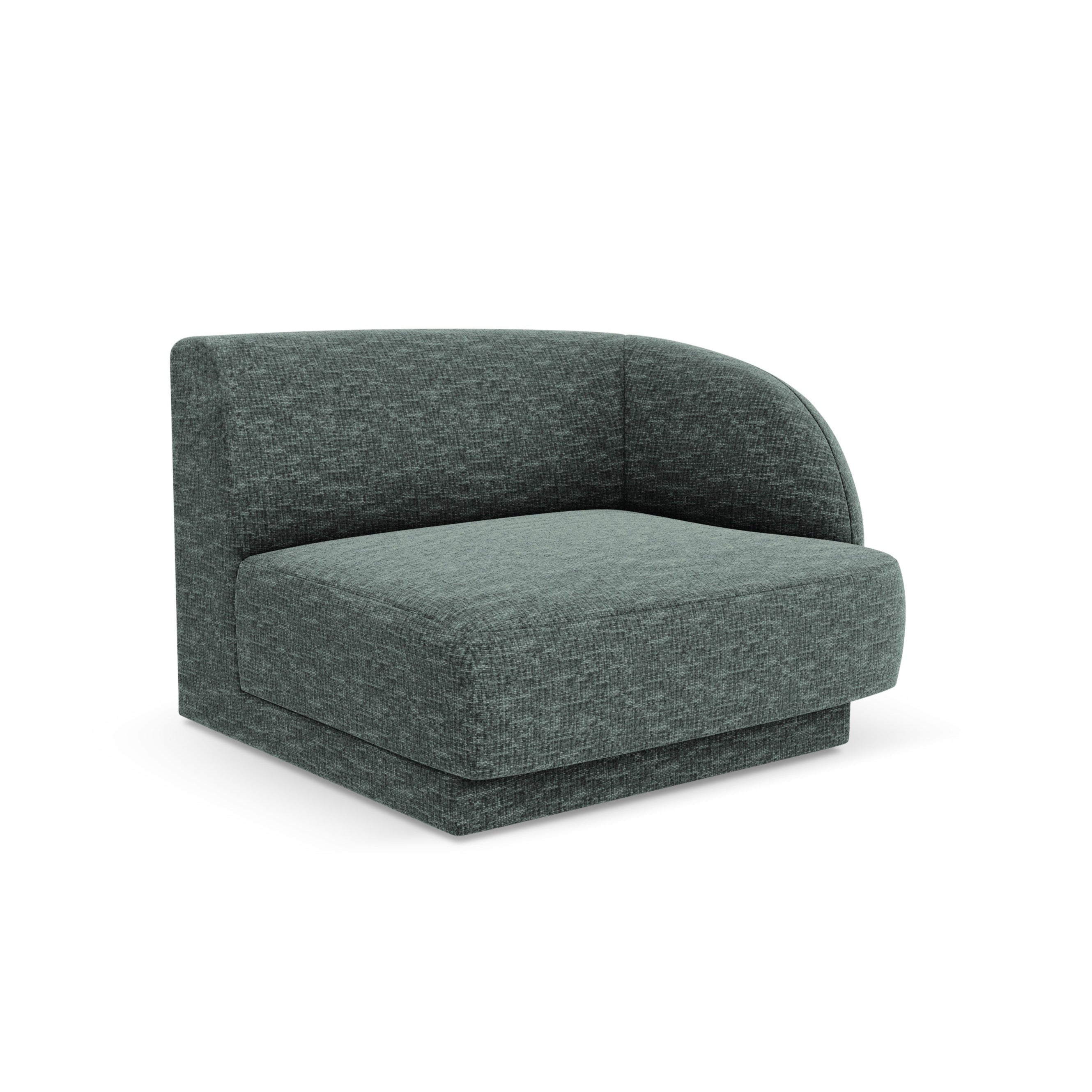 MILEY Modular Sofa - Right Module in Petrol Silky Chenille