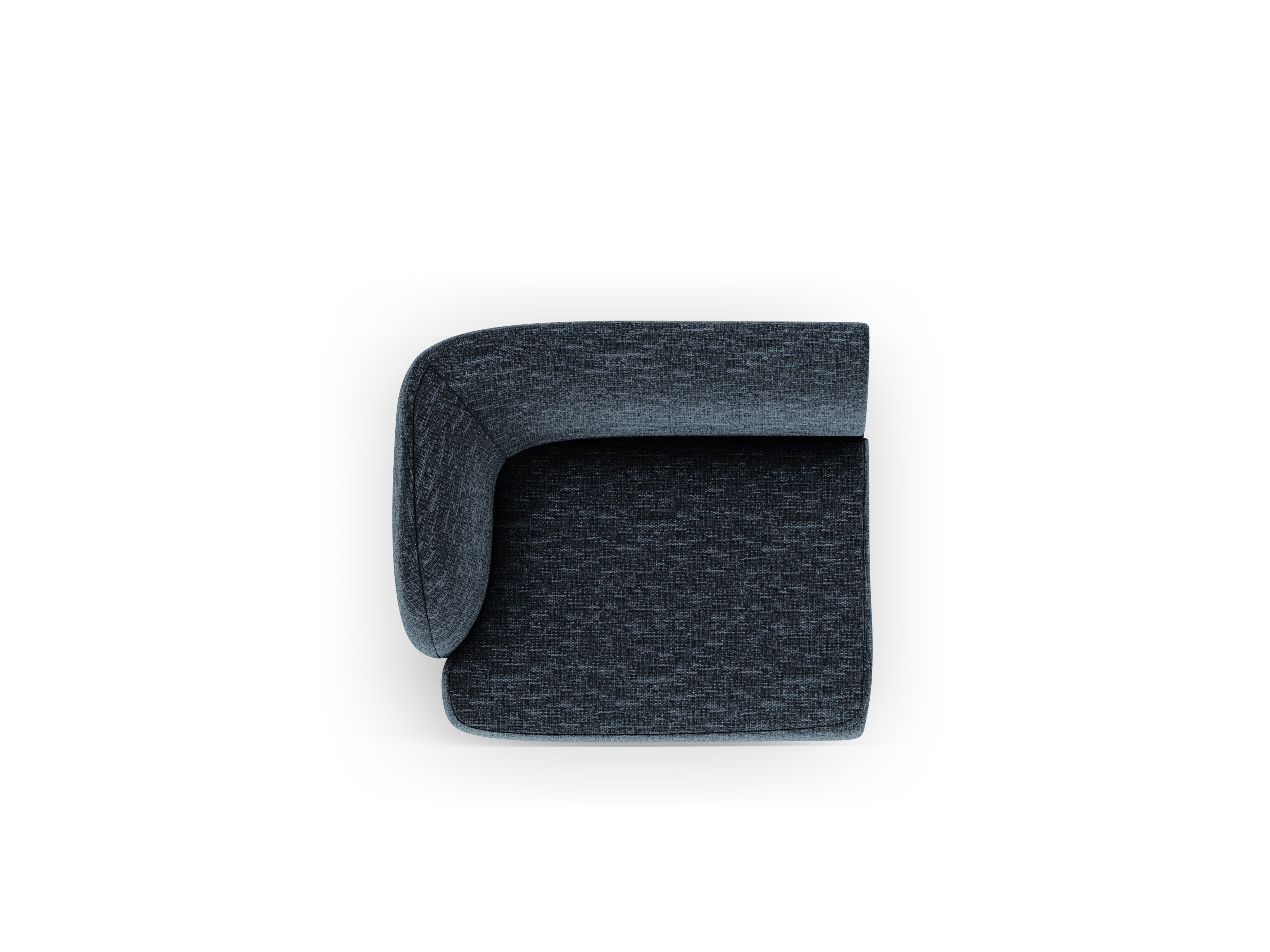 Modulsofa MILEY - linkes Modul in königsblauem, seidig schimmerndem Chenille