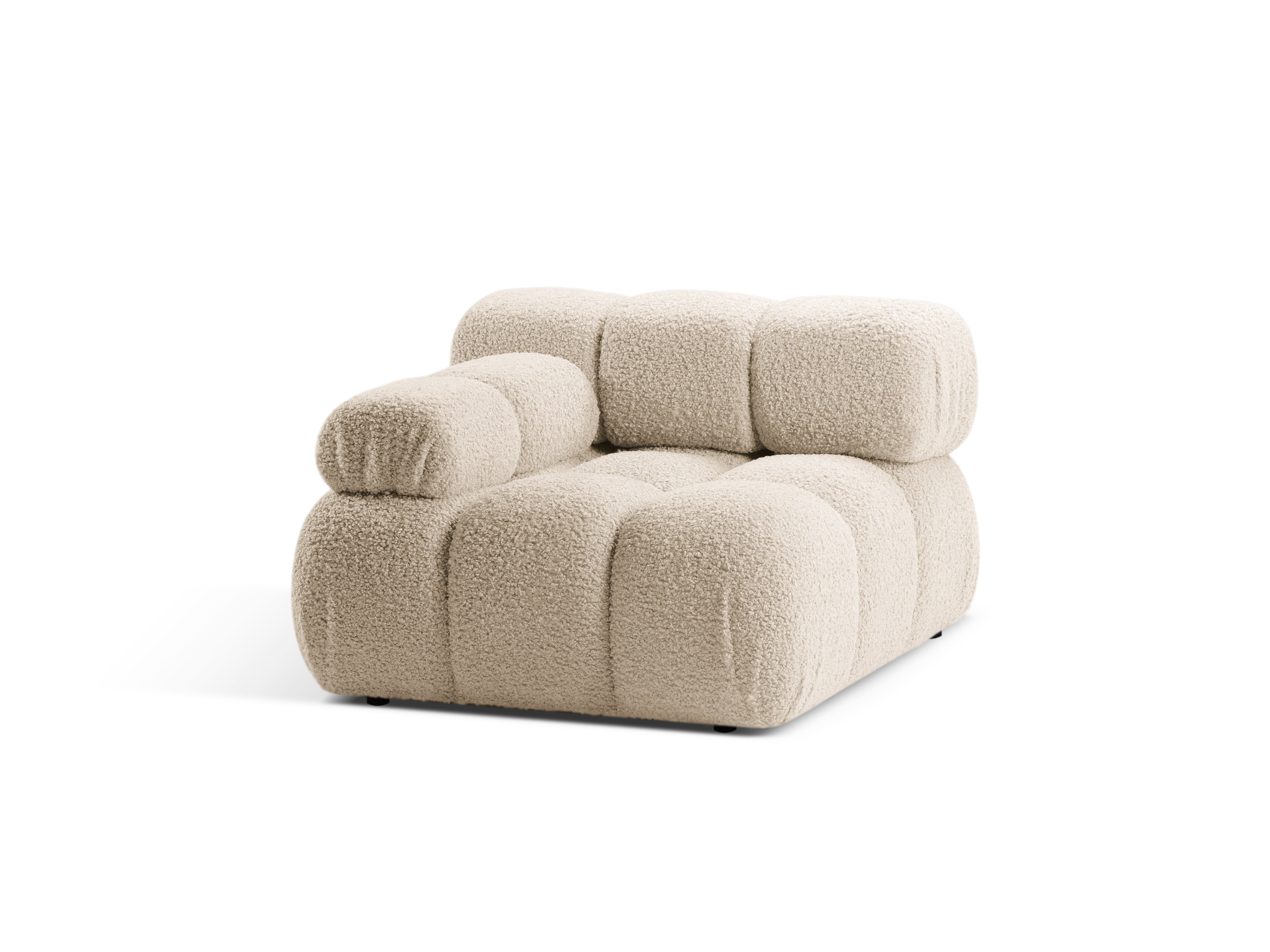Modulaire bank BELLIS - linker module in beige bouclé
