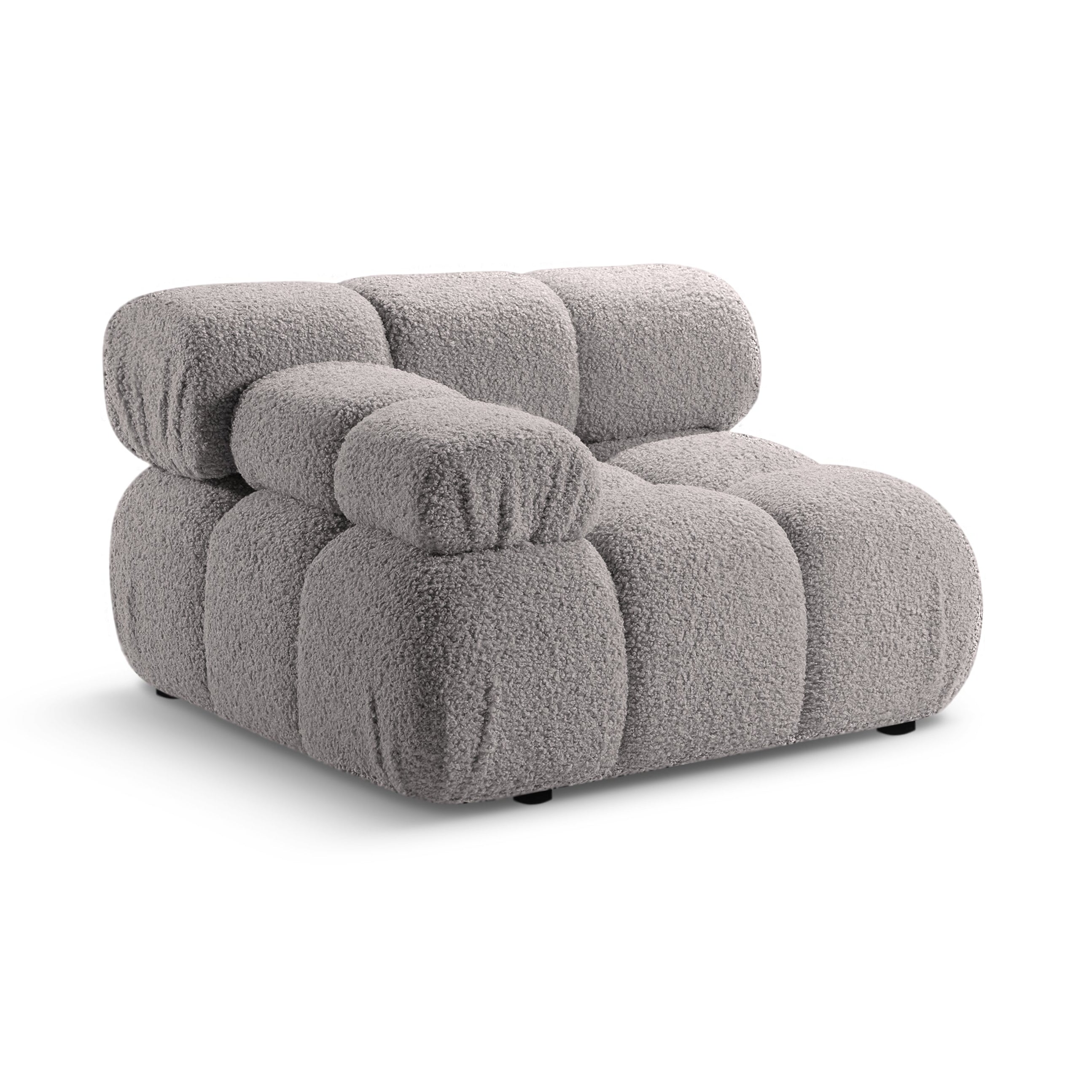 Modulaire bank BELLIS - linker module grijze boucle