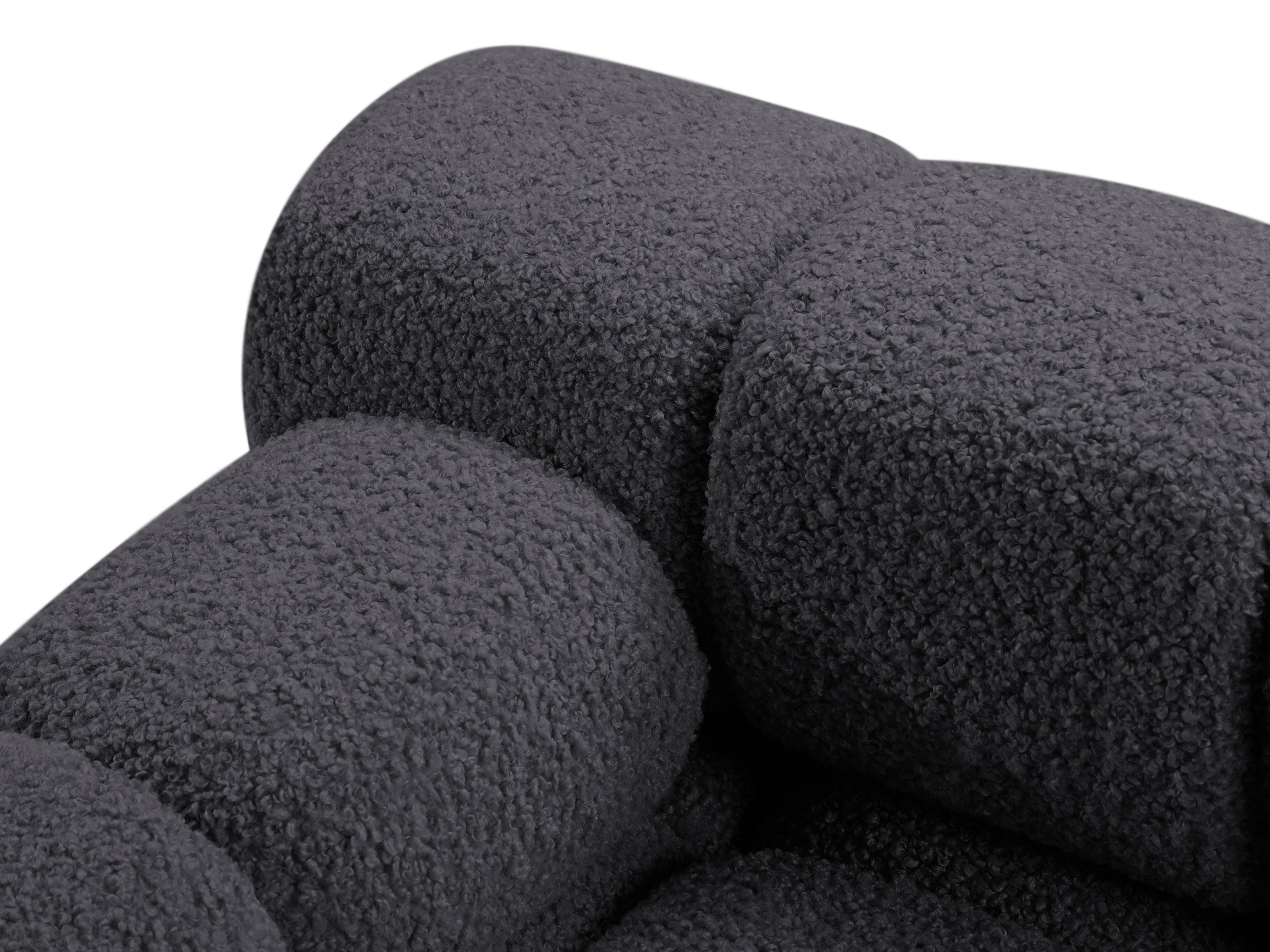 Modulaire bank BELLIS - linker module in grafietkleurige boucle
