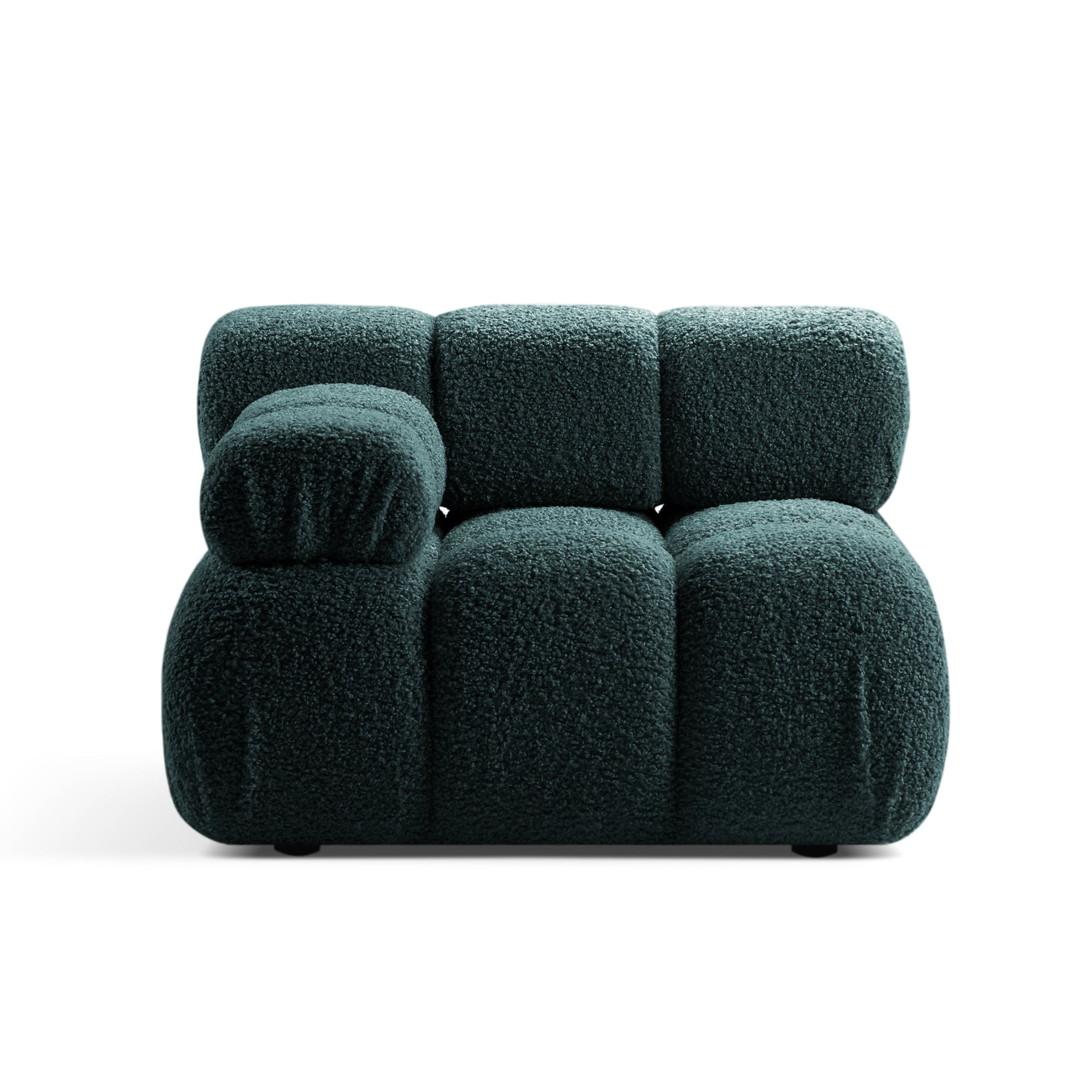 Modulaire bank BELLIS - linker diepe module in petrol boucle