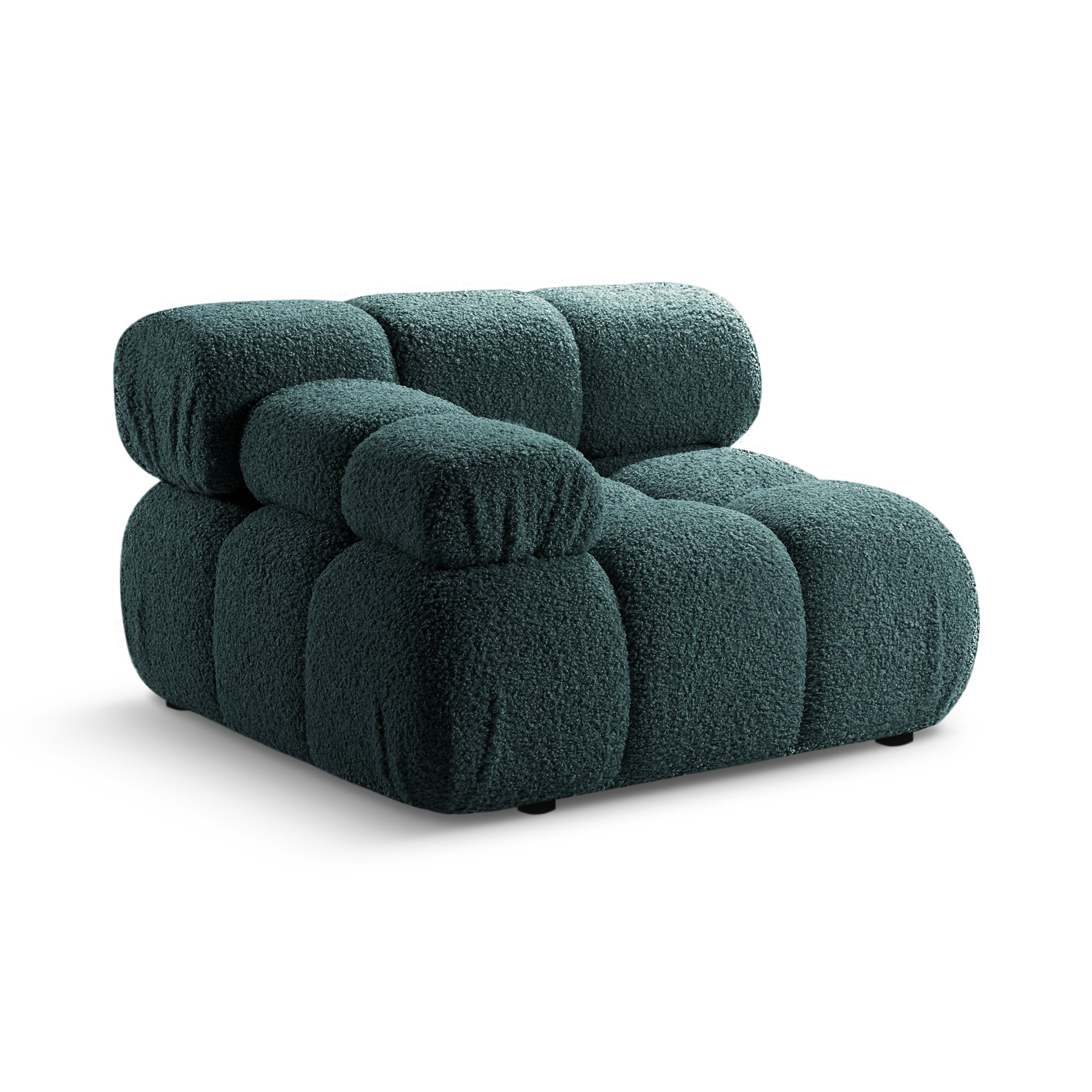 Modulaire bank BELLIS - linker diepe module in petrol boucle