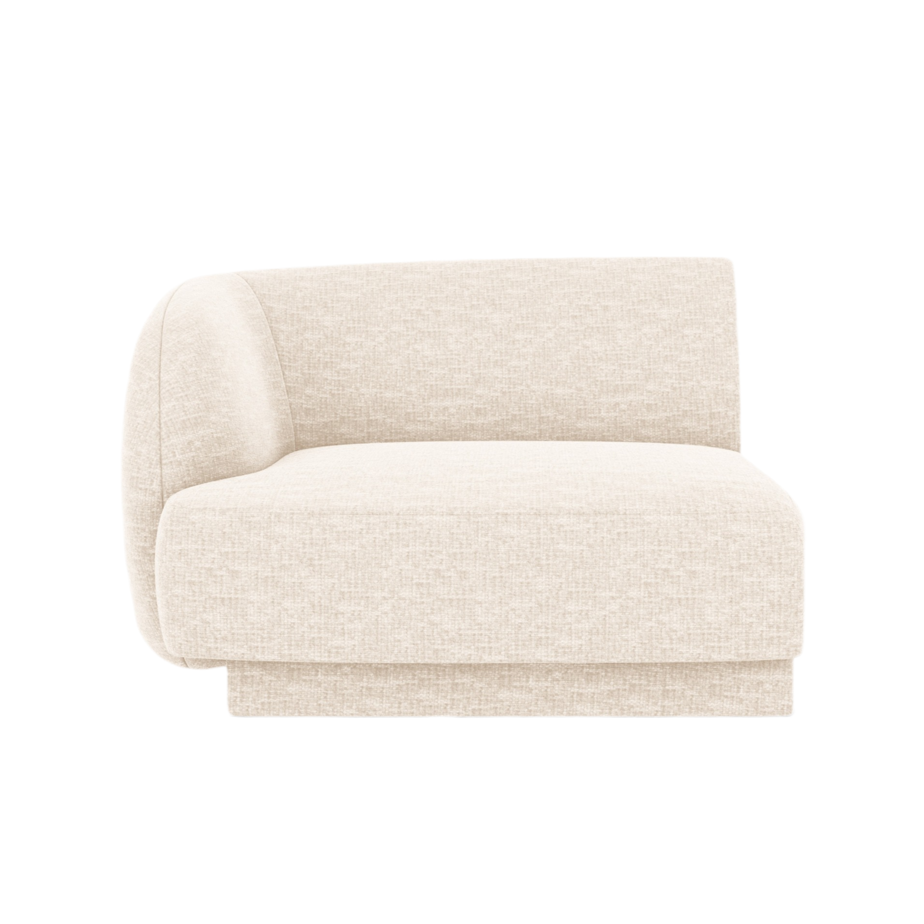 Modular sofa - left module MILEY ivory chenille