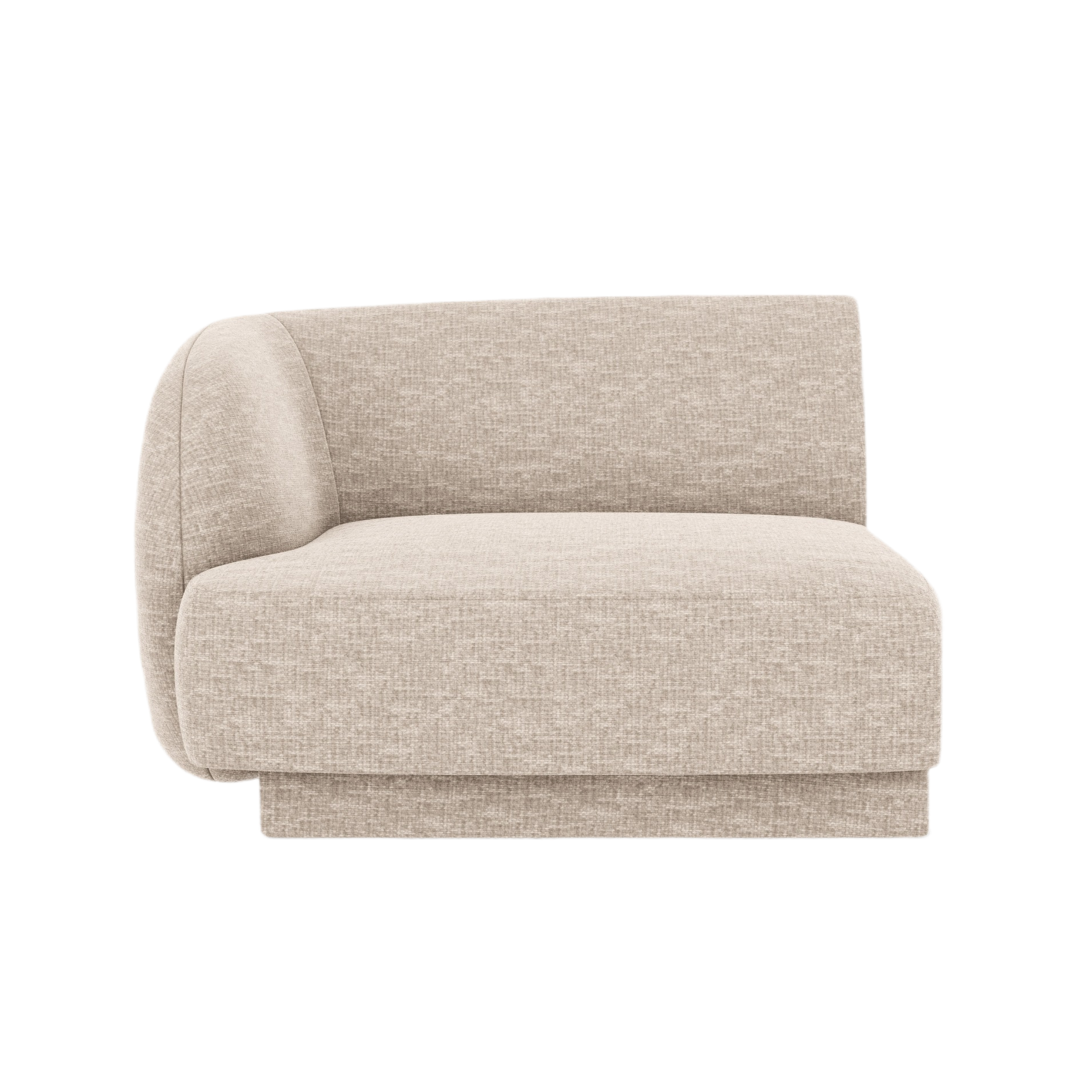 Modulaire bank - linker module MILEY beige chenille