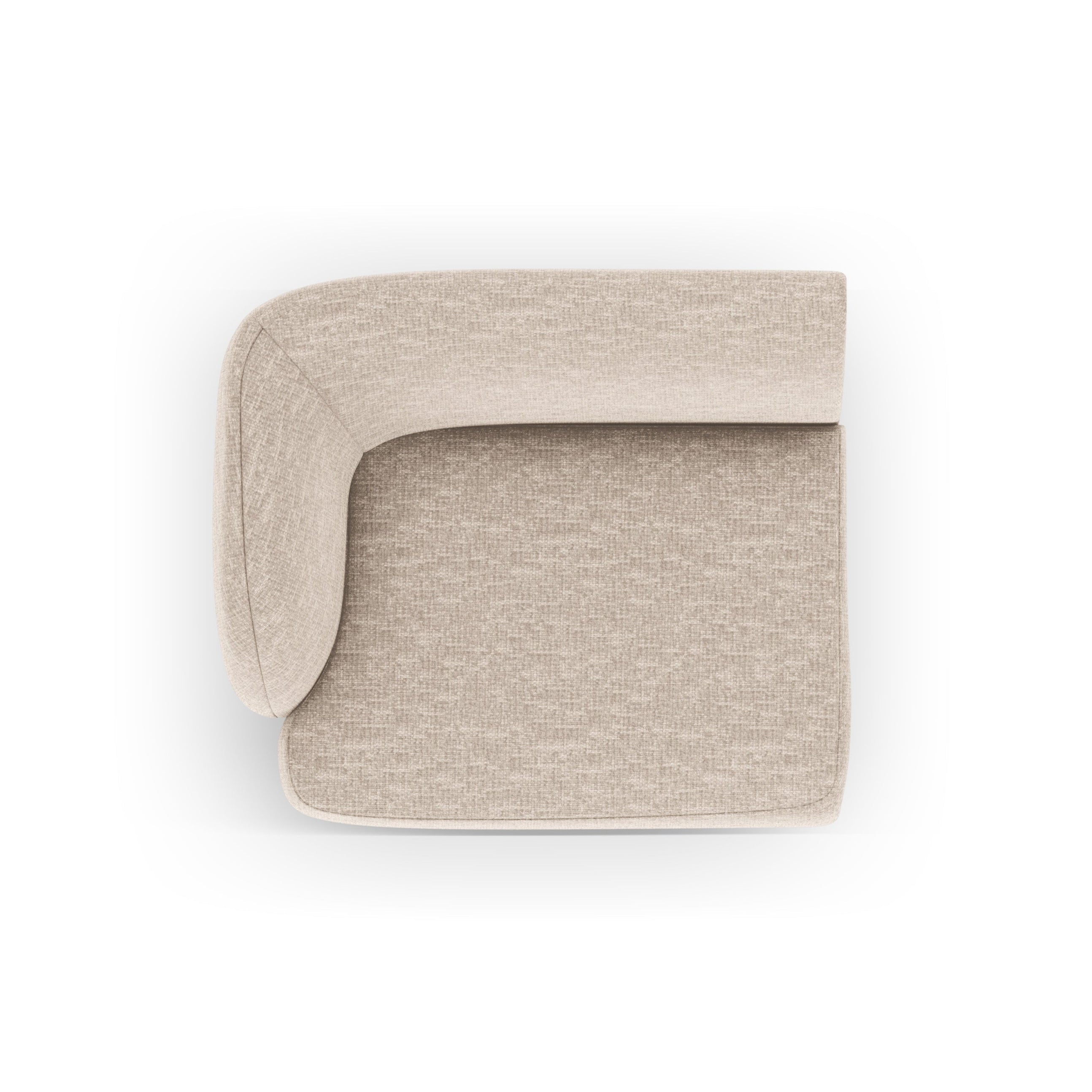 Modulaire bank - linker module MILEY beige chenille