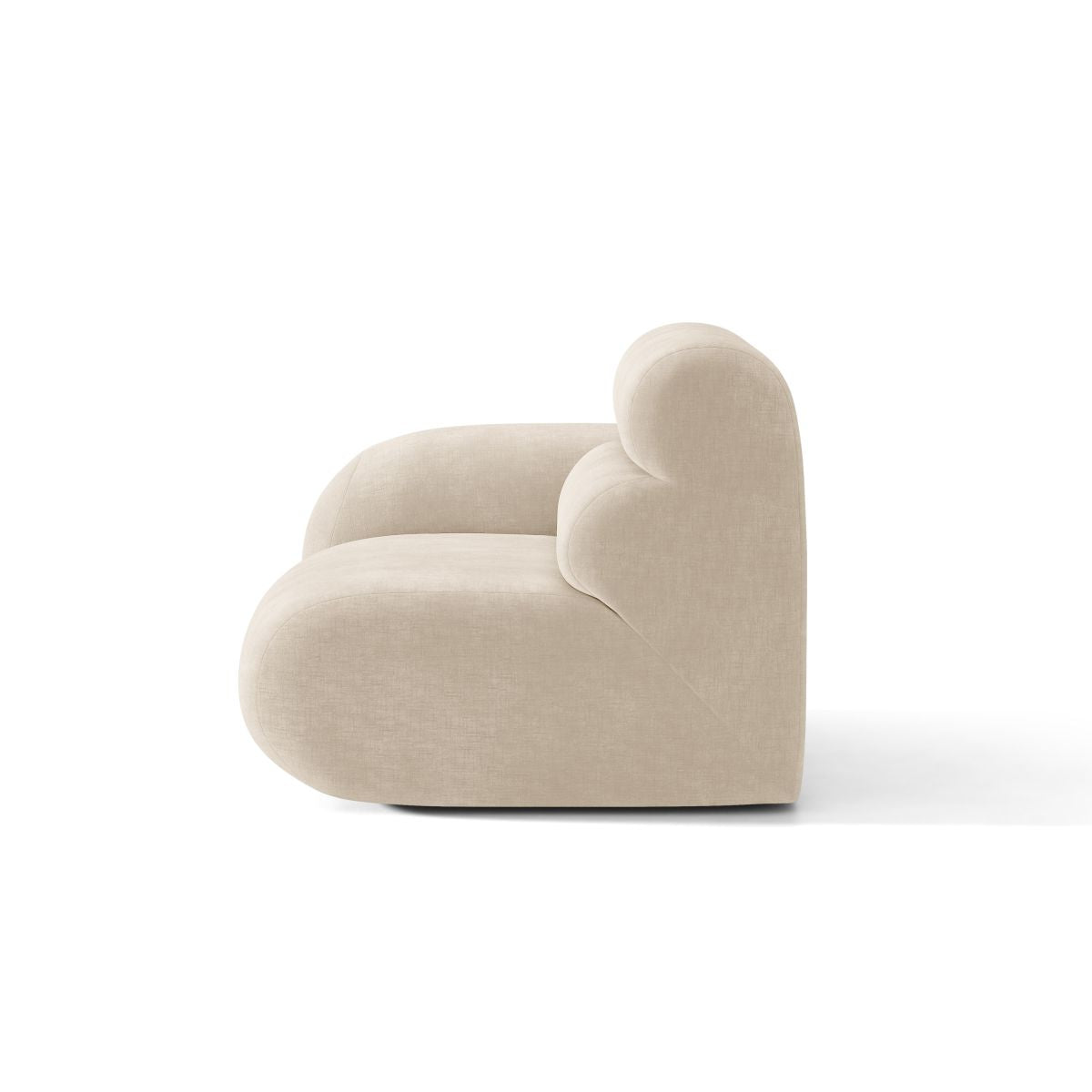 Modulaire bank NEO - linker module in lichtbeige chenille