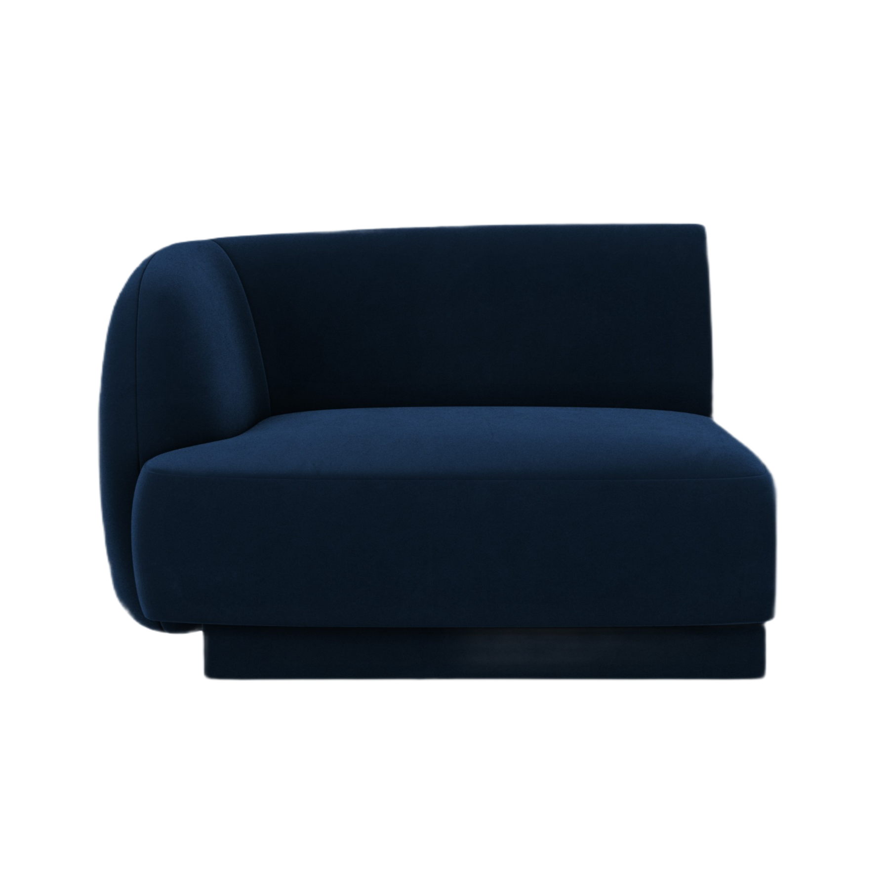 Velvet modular sofa MILEY - left-side module royal blue