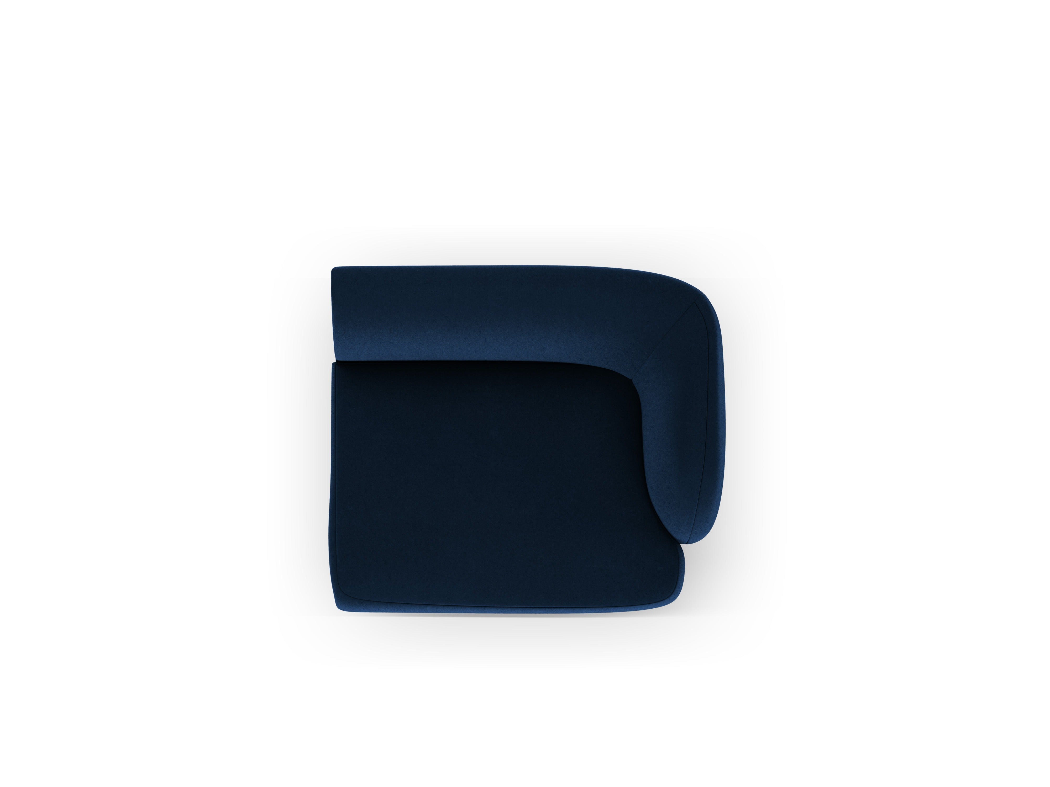 Velvet modular sofa MILEY - right-side module royal blue