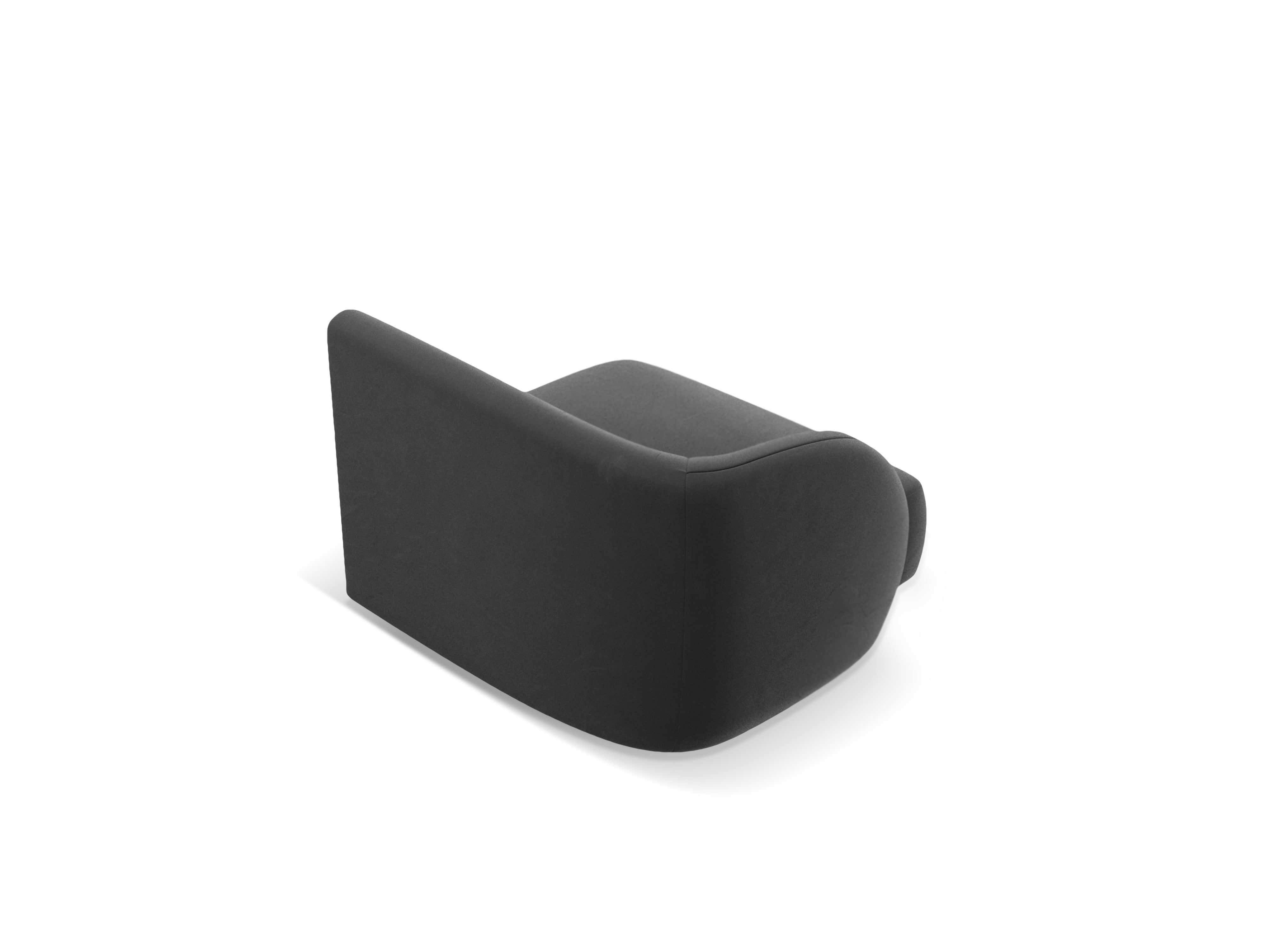 Velvet modular sofa MILEY - left-side module gray