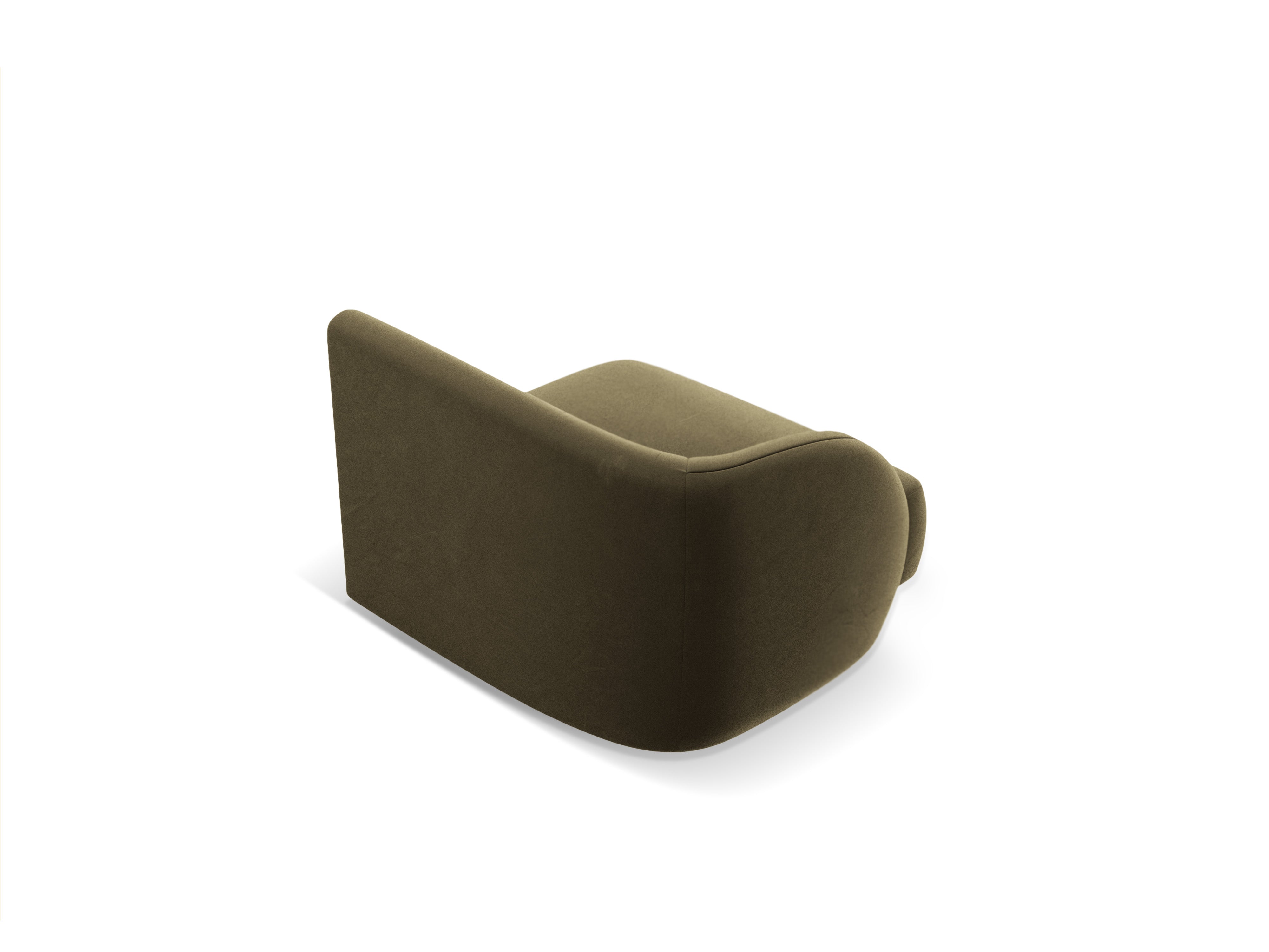 Modulaire fluwelen bank MILEY - linker module groen