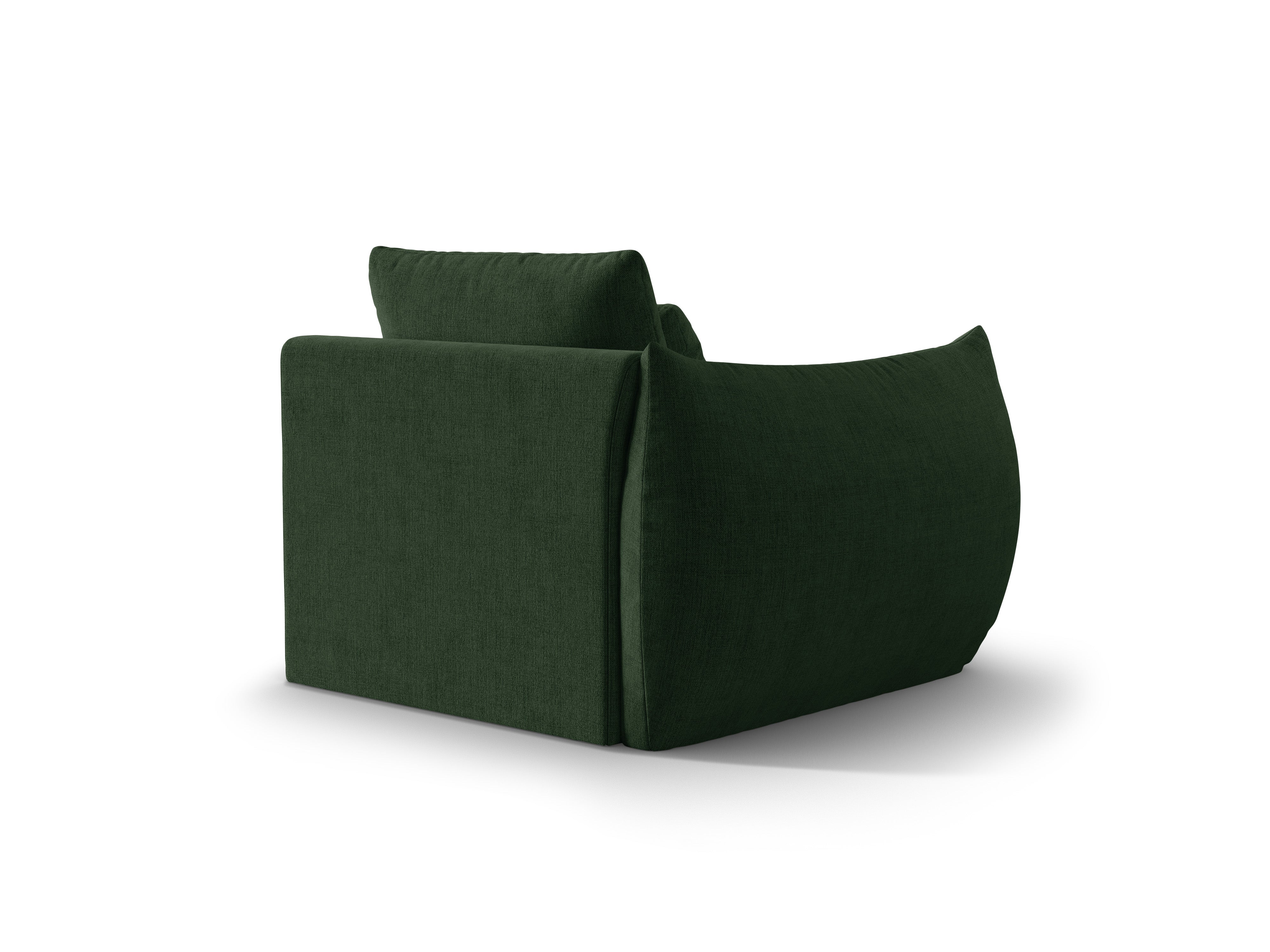 Modulares Sofa BLOOM - linkes Element in grünem Chenille