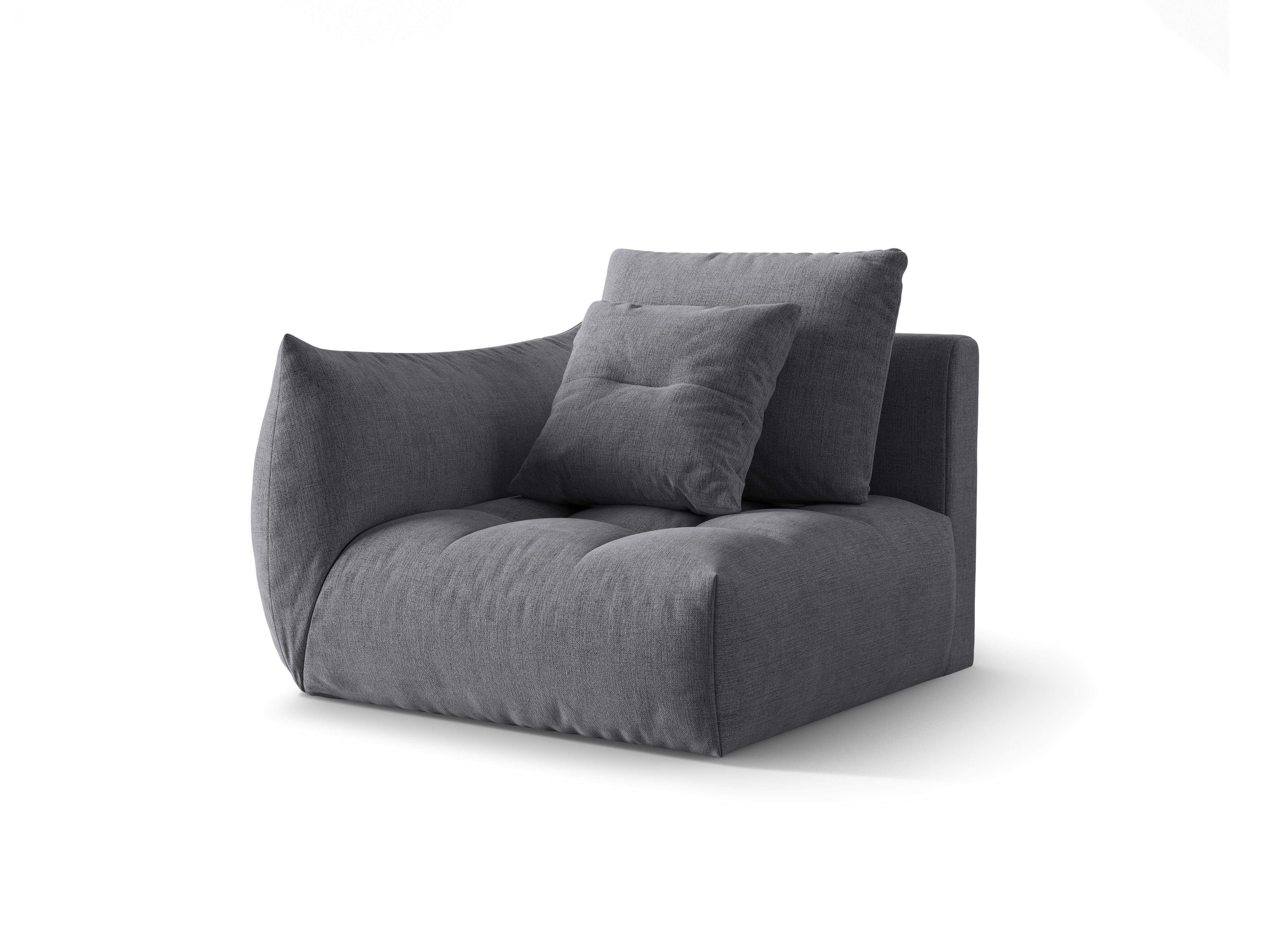 Modulares Sofa BLOOM - linkes Element graues Chenille