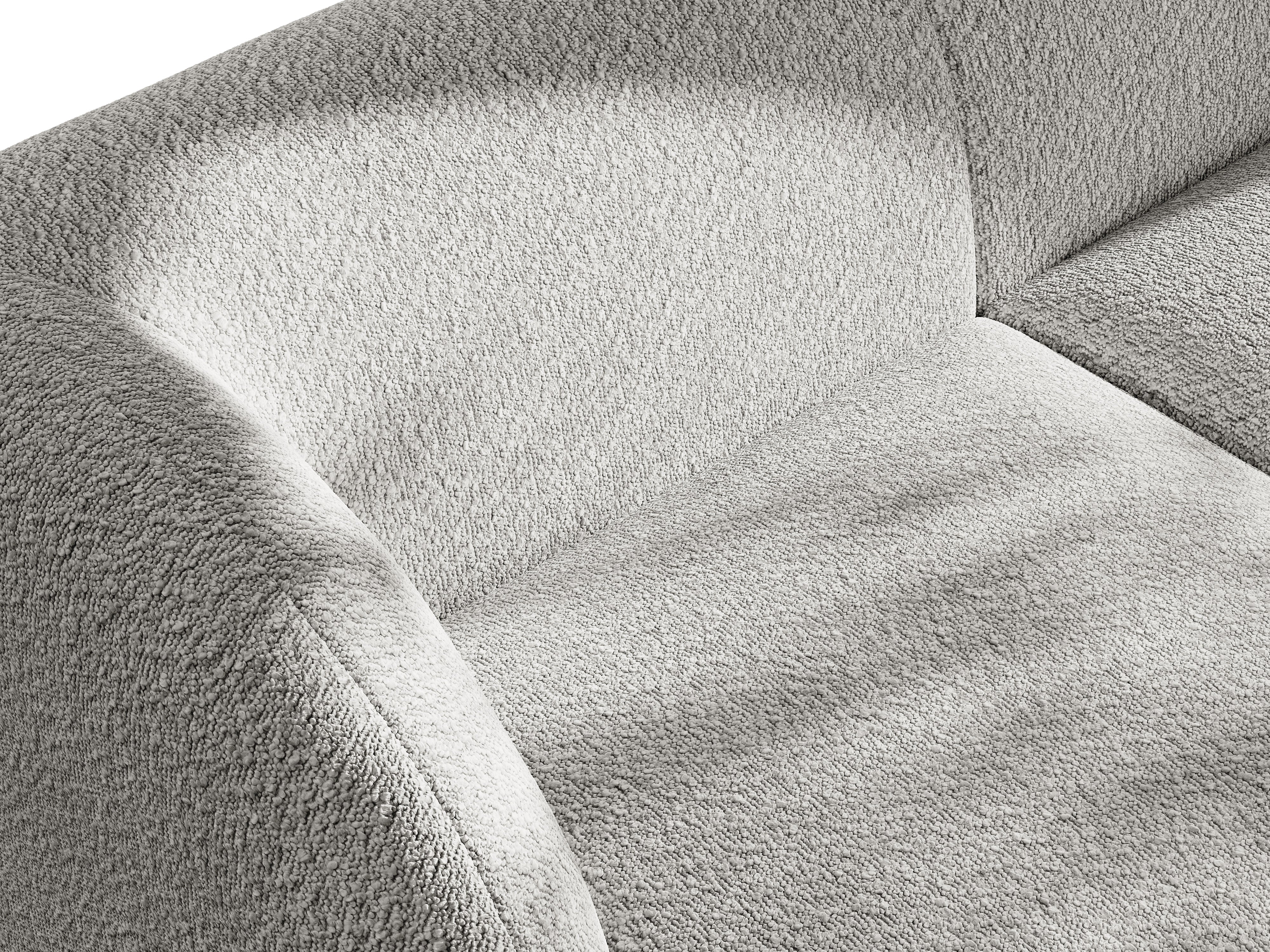 Sofa modułowa MILEY - moduł prawostronny jasnoszary boucle do salonu – Micadoni